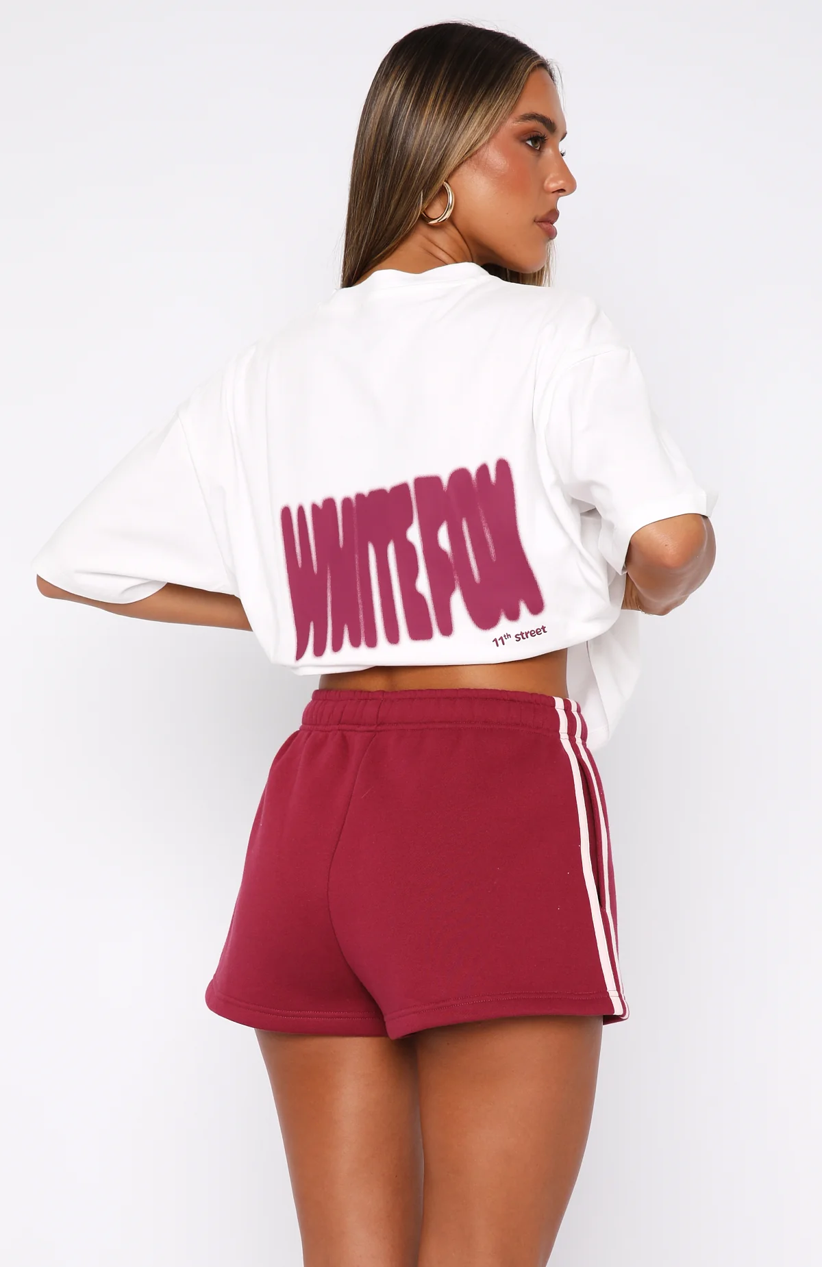 11th Street Out & About Lounge Shorts Raspberry Jelly - Image 4