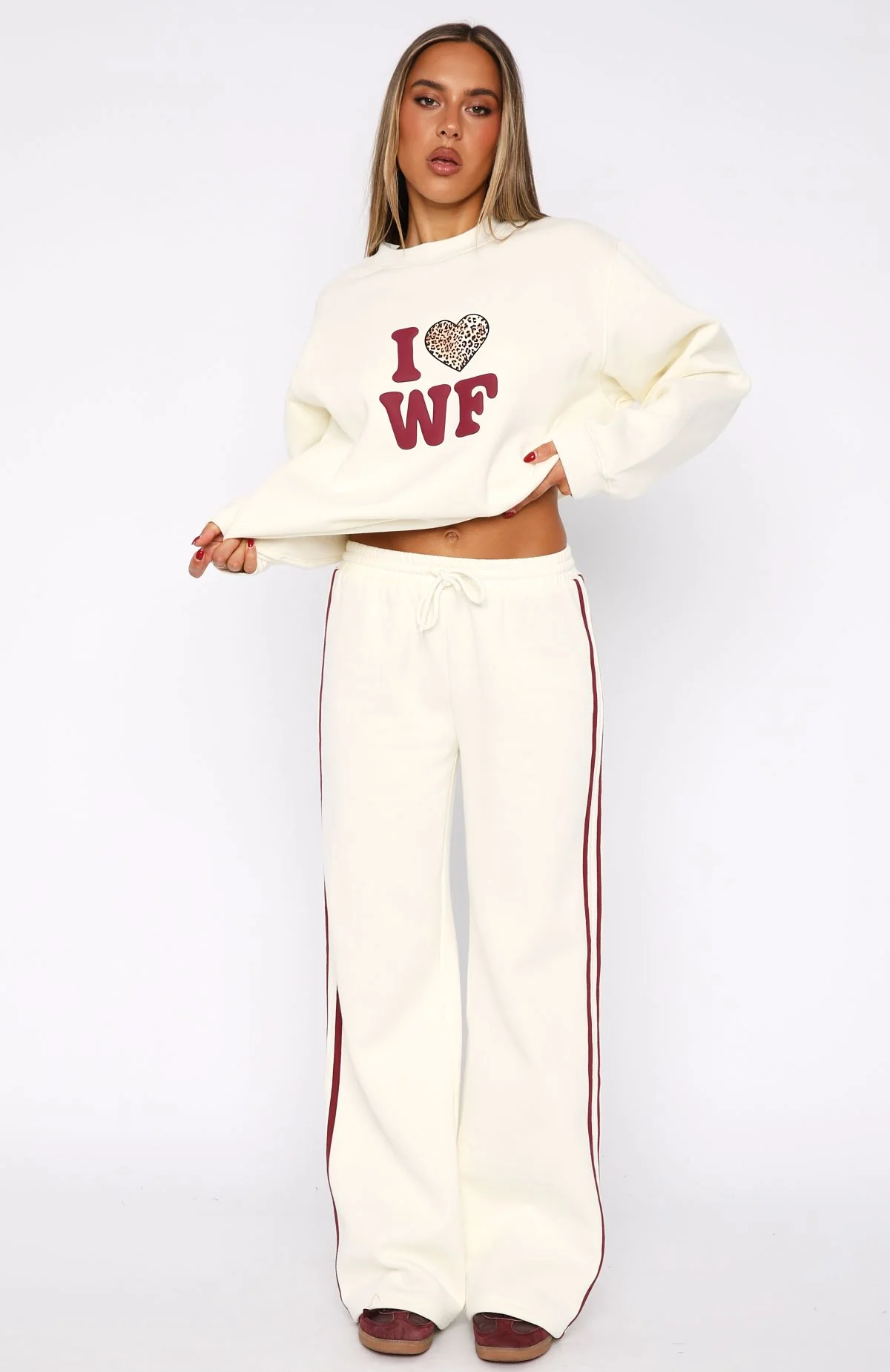 11th Street Out & About Wide Leg Sweatpants Cake Batter - Image 2