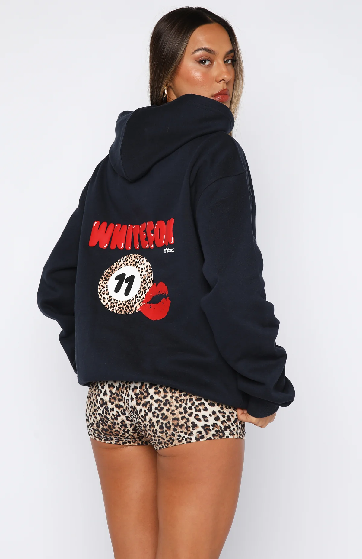 11th Street She's So Lucky Oversized Hoodie Blueberry Twist - Image 4