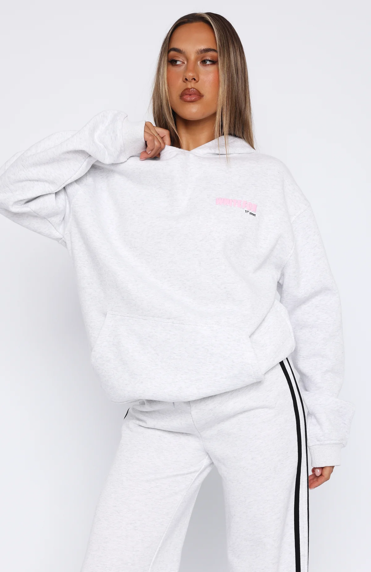 11th Street She's So Lucky Oversized Hoodie Leopard Splice - Image 3