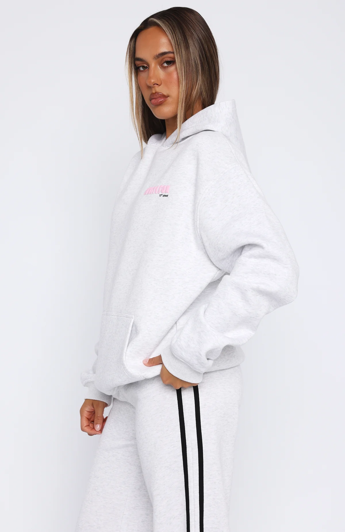 11th Street She's So Lucky Oversized Hoodie Leopard Splice - Image 4