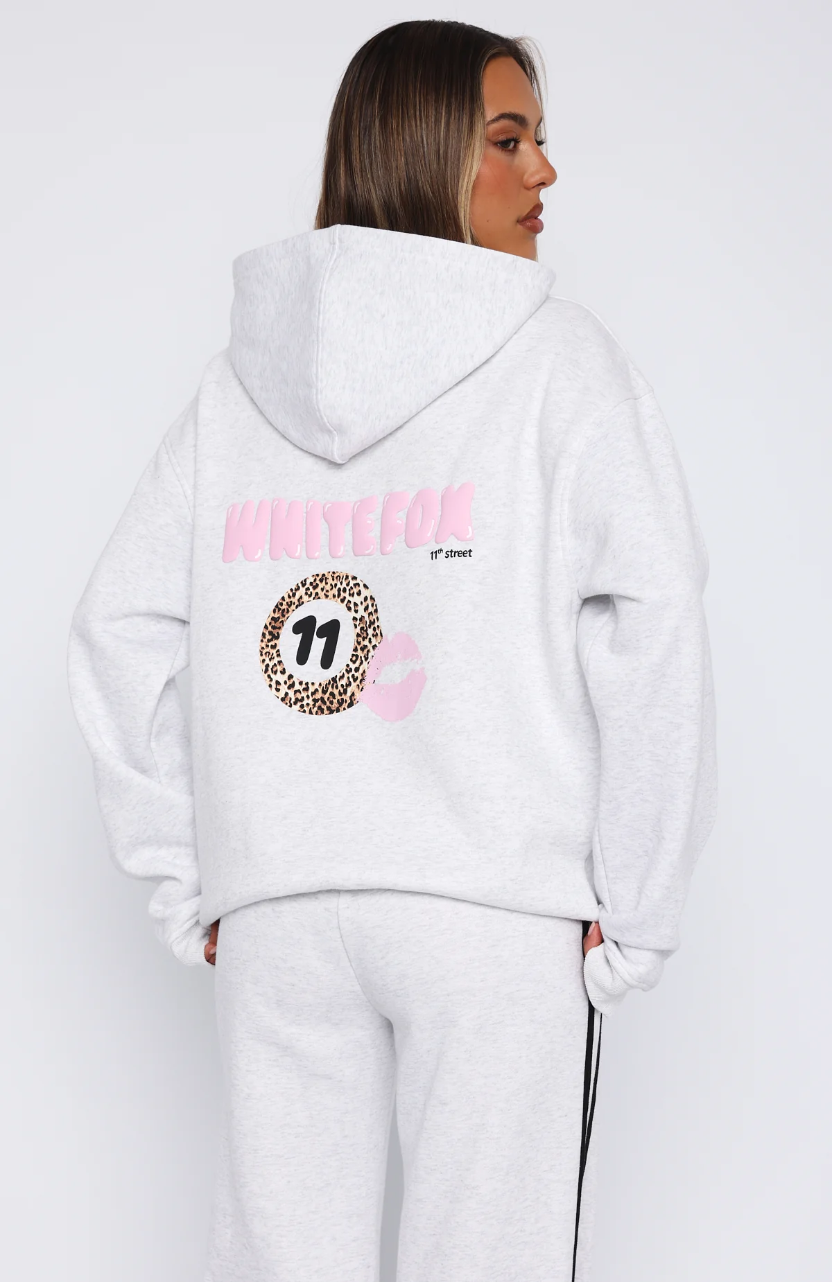 11th Street She's So Lucky Oversized Hoodie Leopard Splice - Image 5