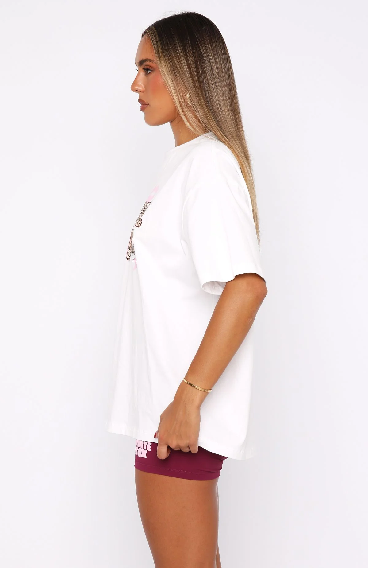 11th Street She's So Lucky Oversized Tee Leopard Splice - Image 3