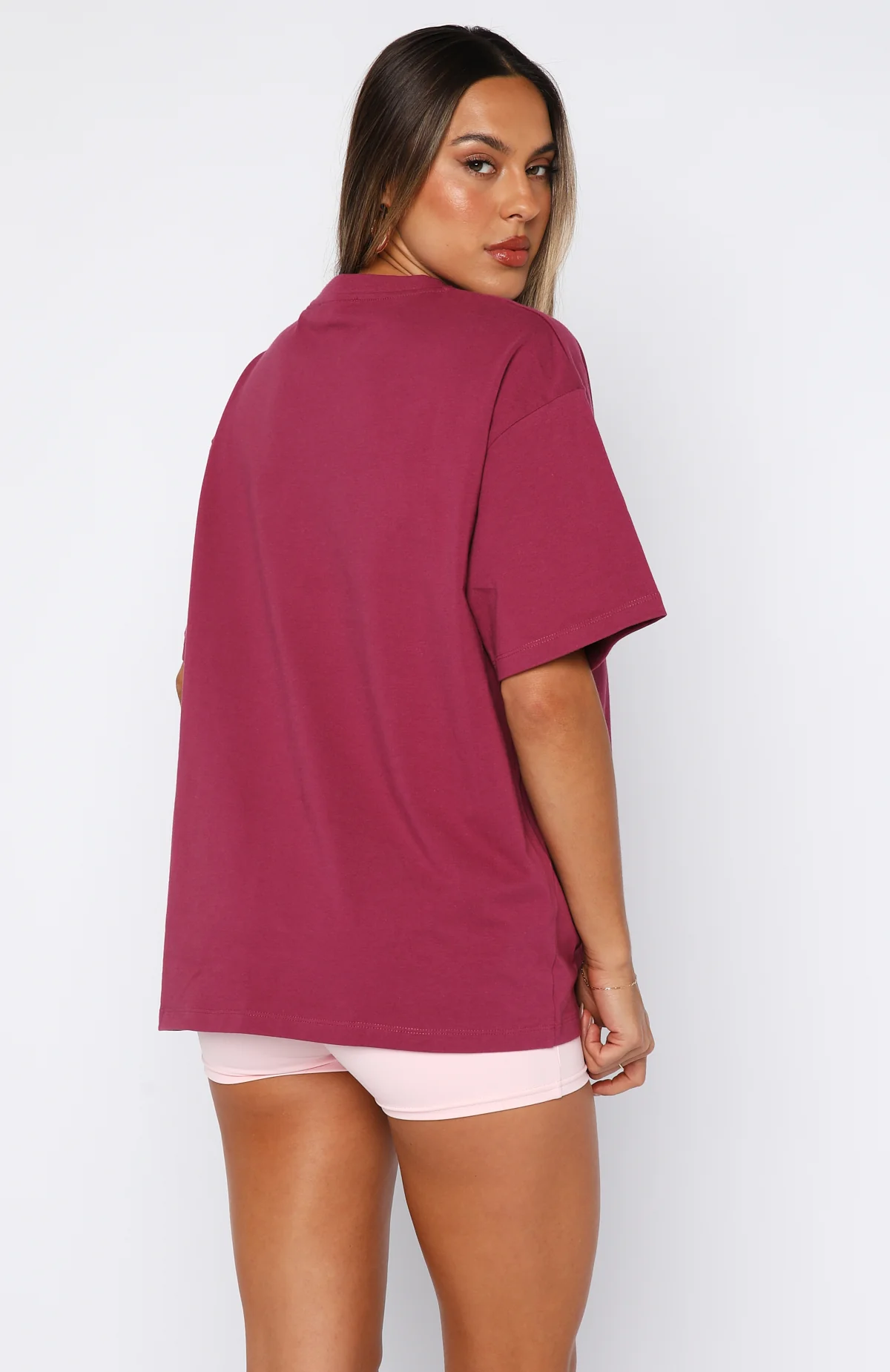 11th Street She's So Lucky Oversized Tee Very Berry - Image 4