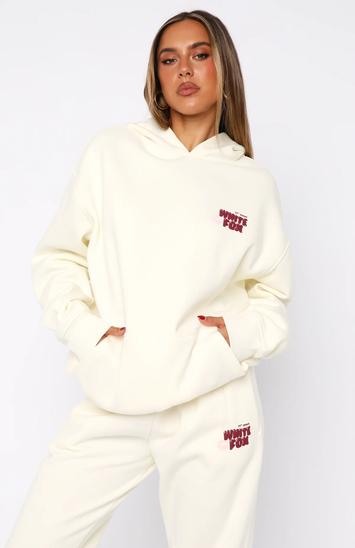 11th Street Sweet Kisses Oversized Hoodie Cake Batter - Image 2