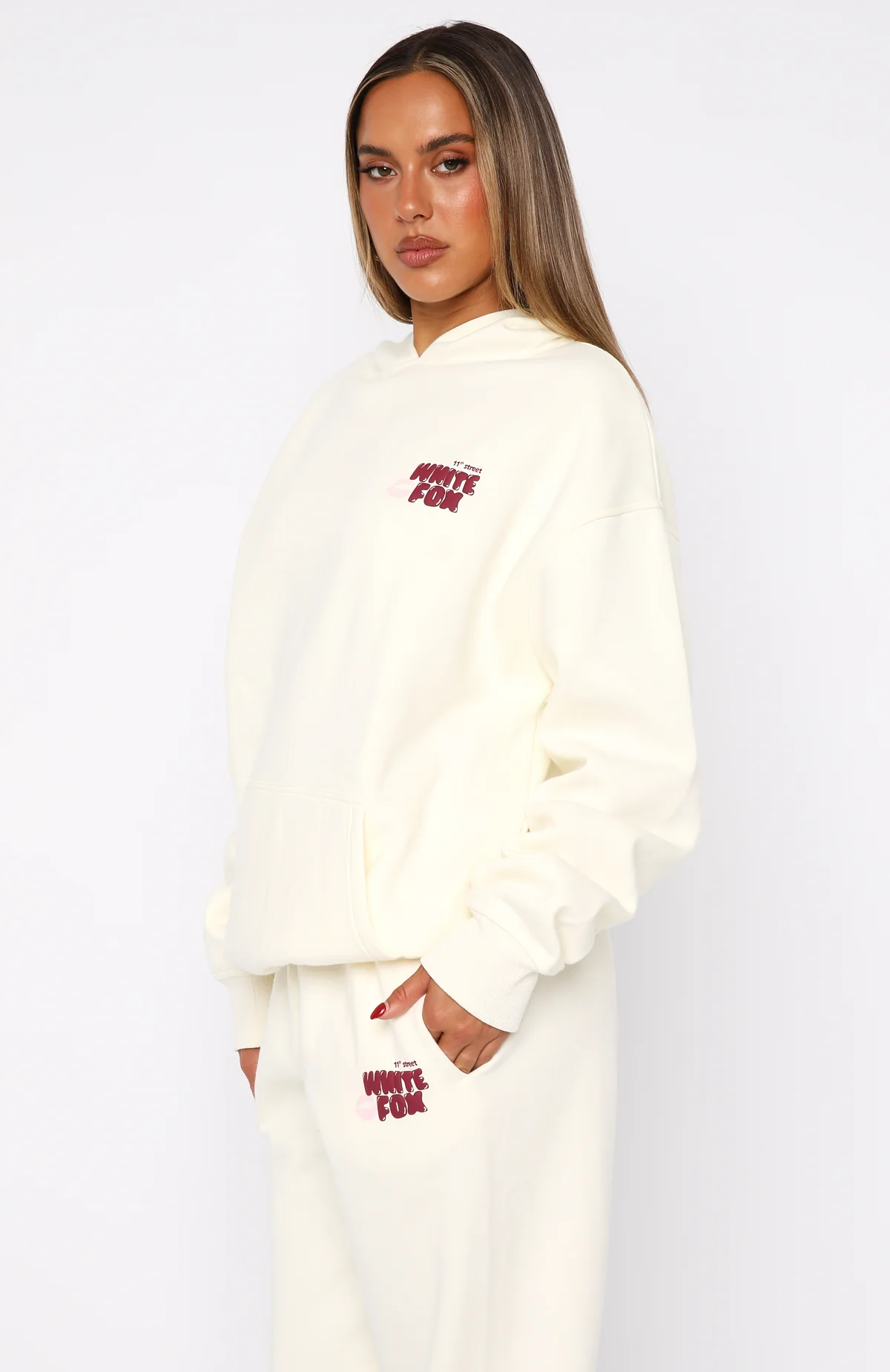 11th Street Sweet Kisses Oversized Hoodie Cake Batter - Image 3