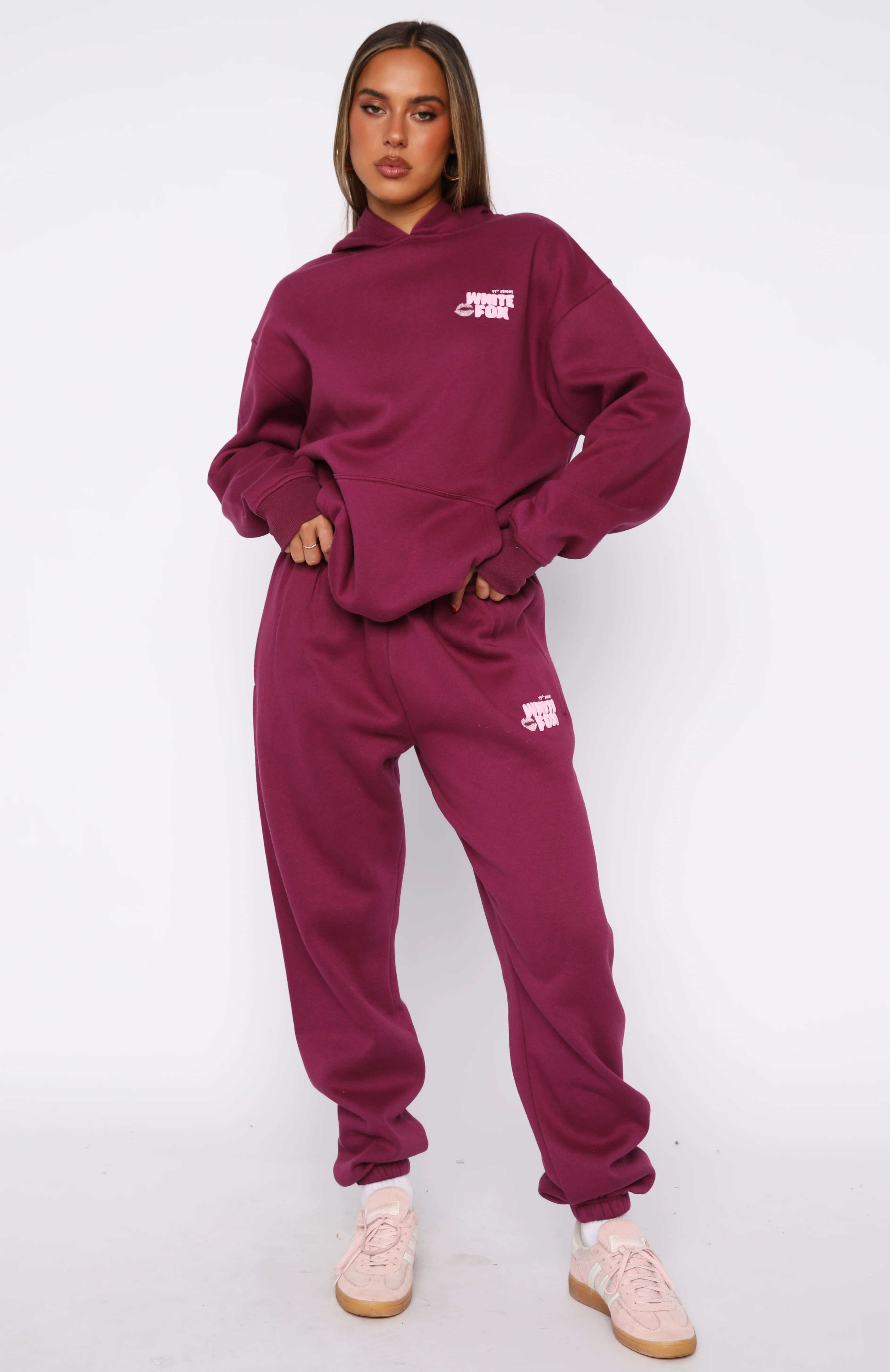11th Street Sweet Kisses Sweatpants Very Berry - Image 2