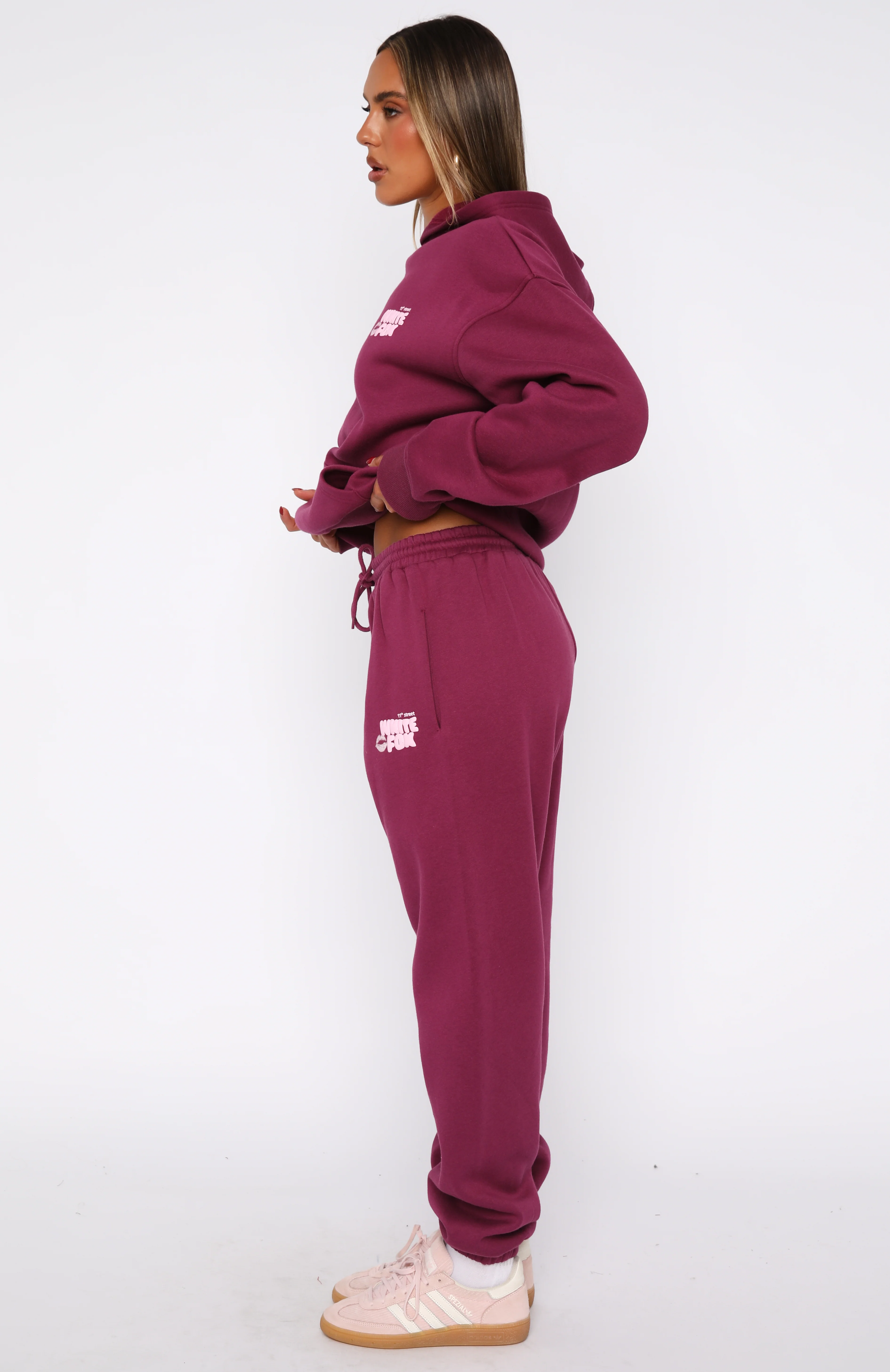 11th Street Sweet Kisses Sweatpants Very Berry - Image 3