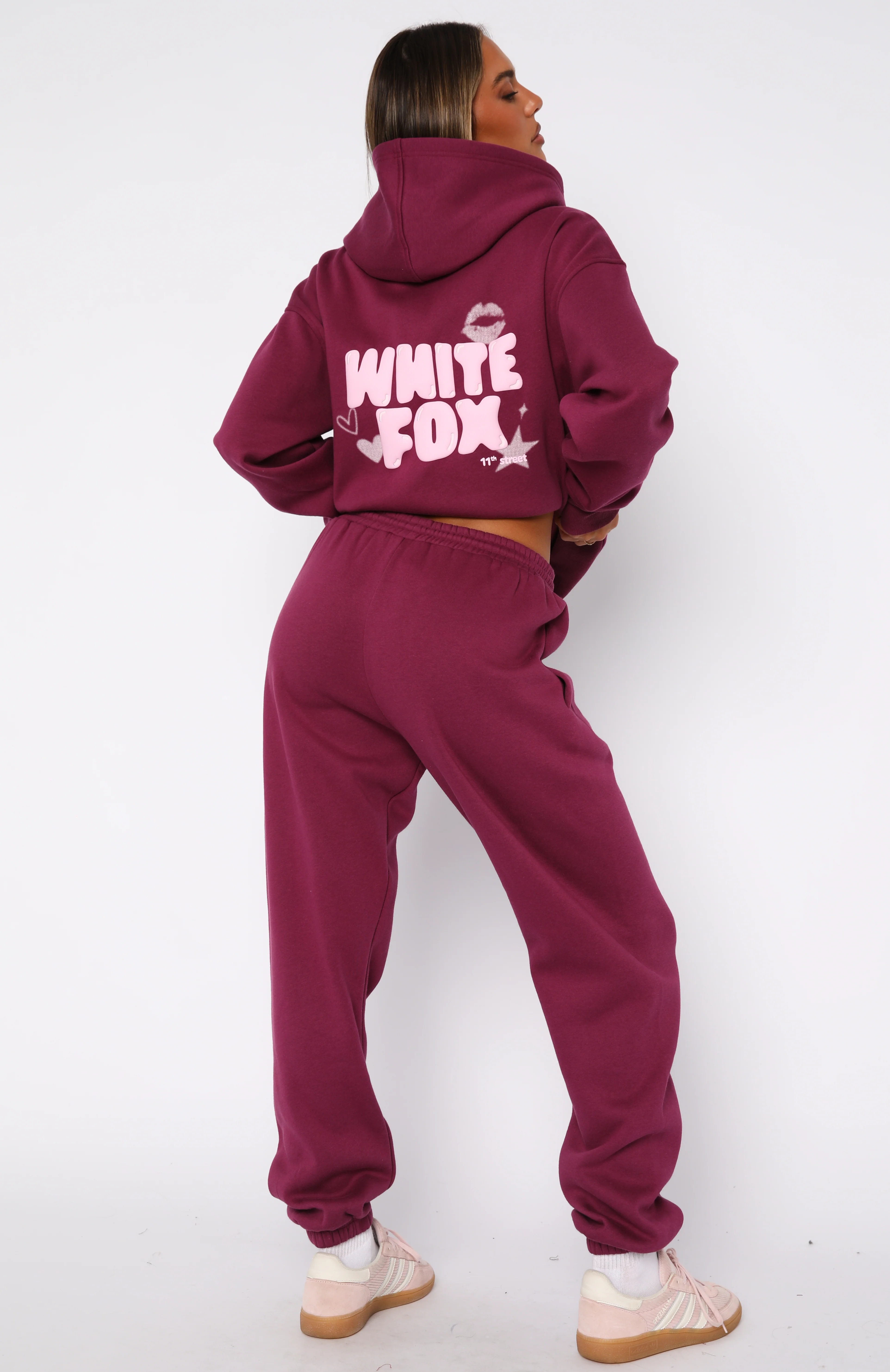 11th Street Sweet Kisses Sweatpants Very Berry - Image 4