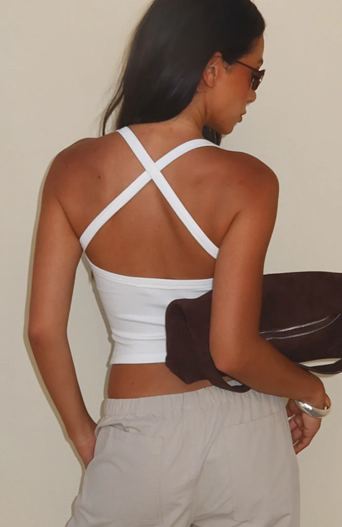 A Minute Later Ribbed Top White - Image 2