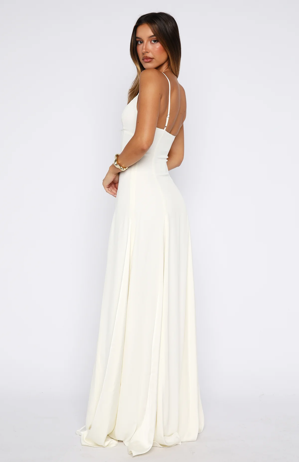 Afterparty Elegance Maxi Dress Off White - Image 5