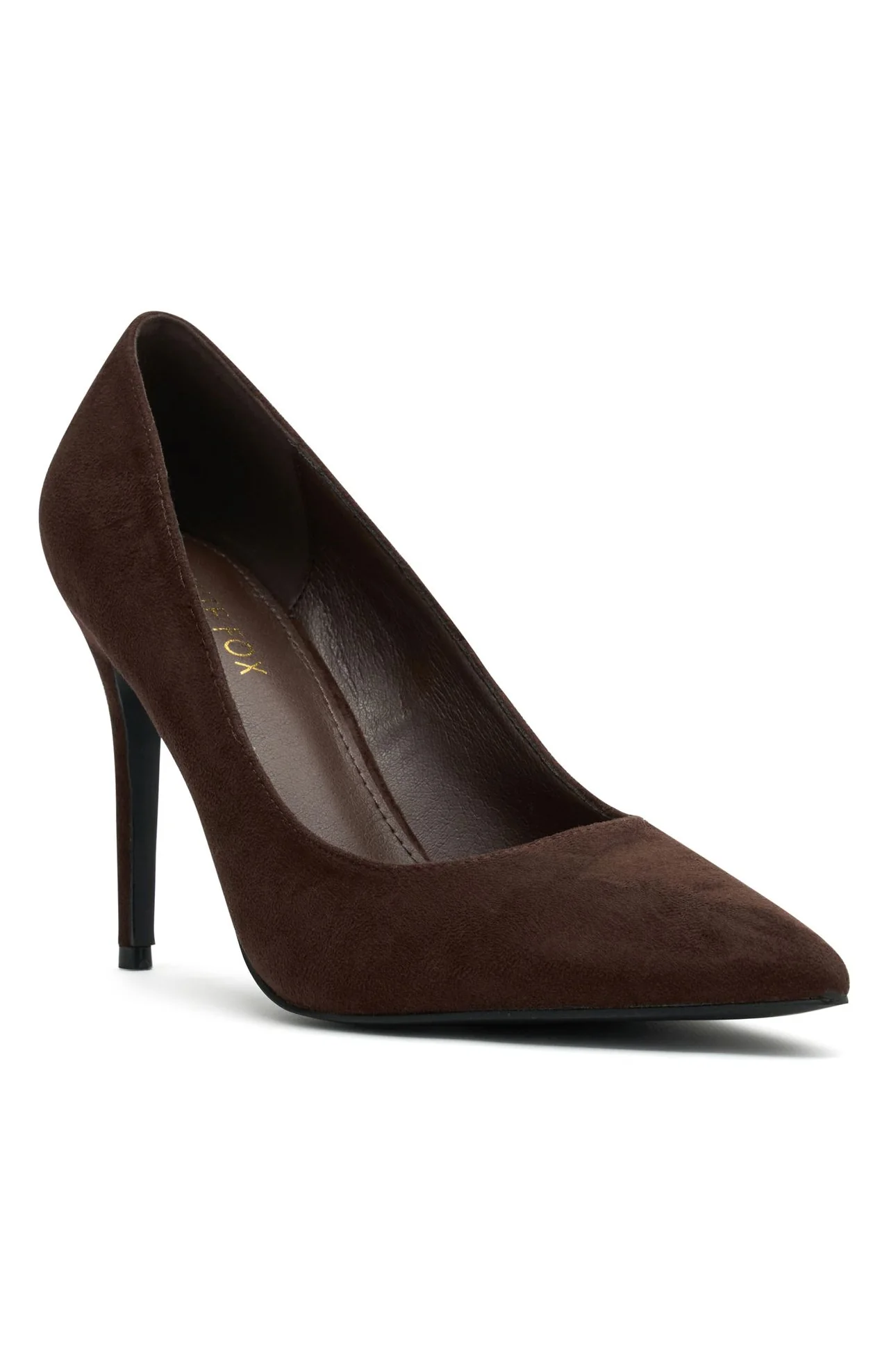 Alara Heels Chocolate Faux Suede - Image 3