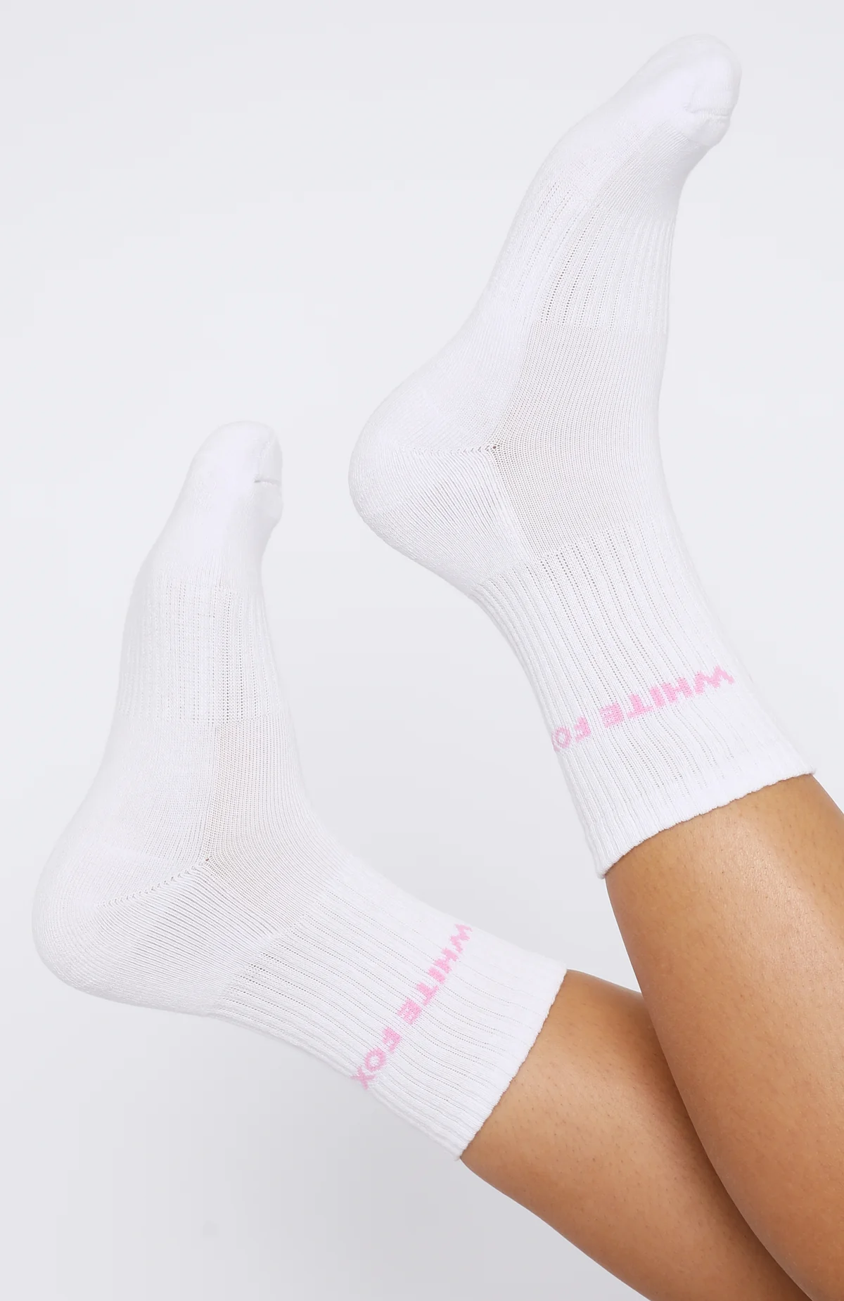 All For It Socks White/Pink - Image 2