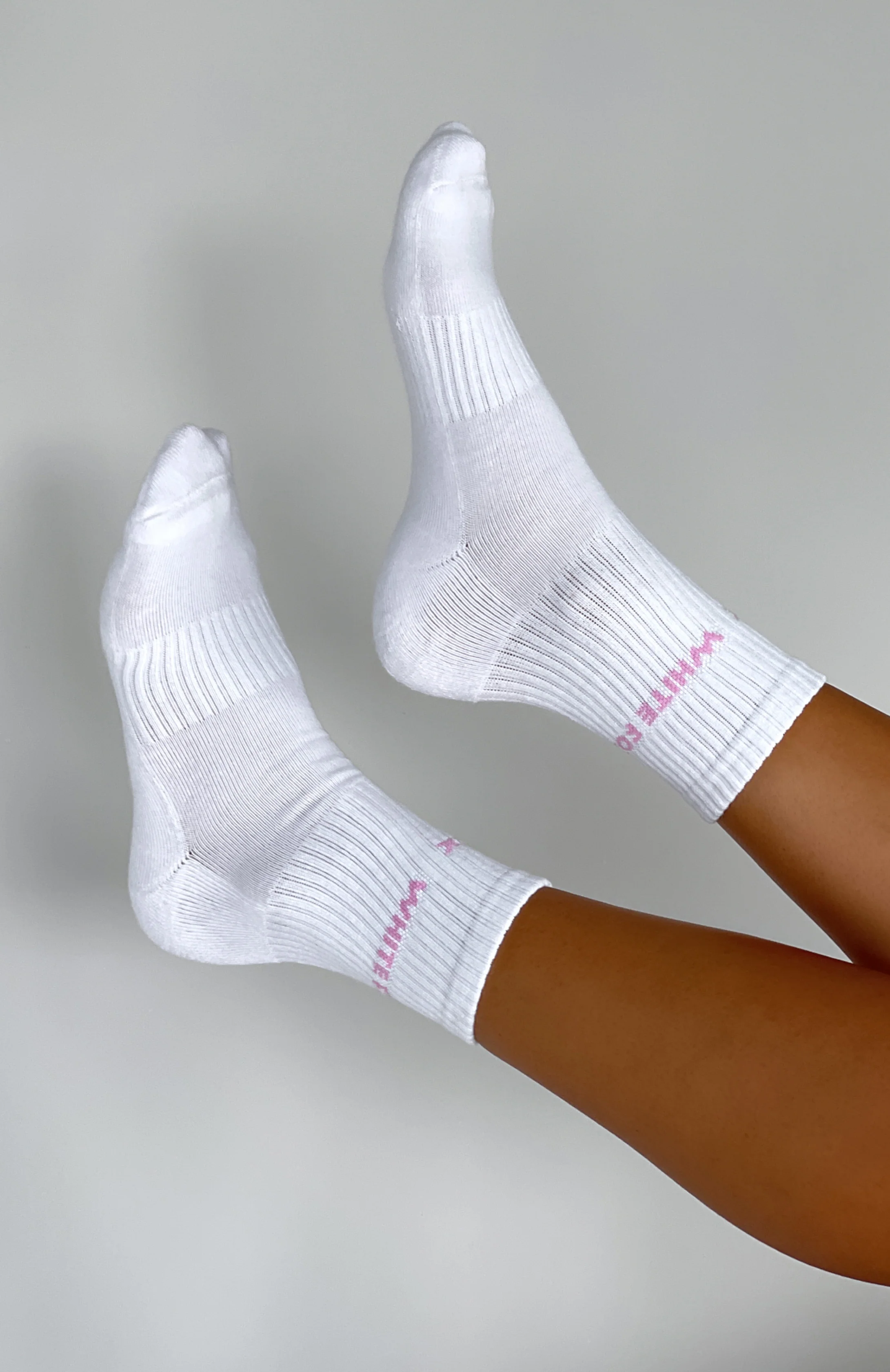 All For It Socks White/Pink - Image 3