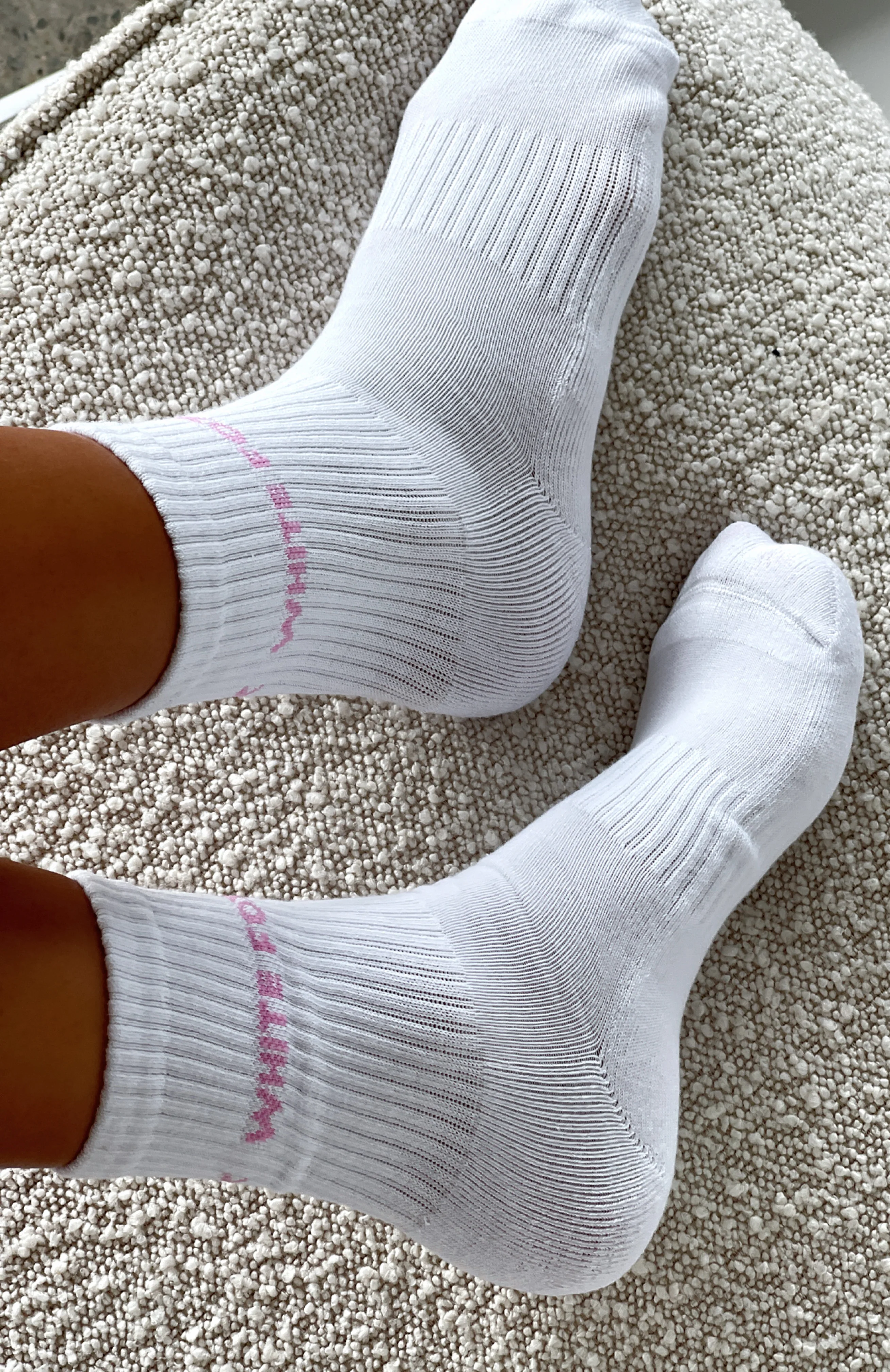 All For It Socks White/Pink - Image 4