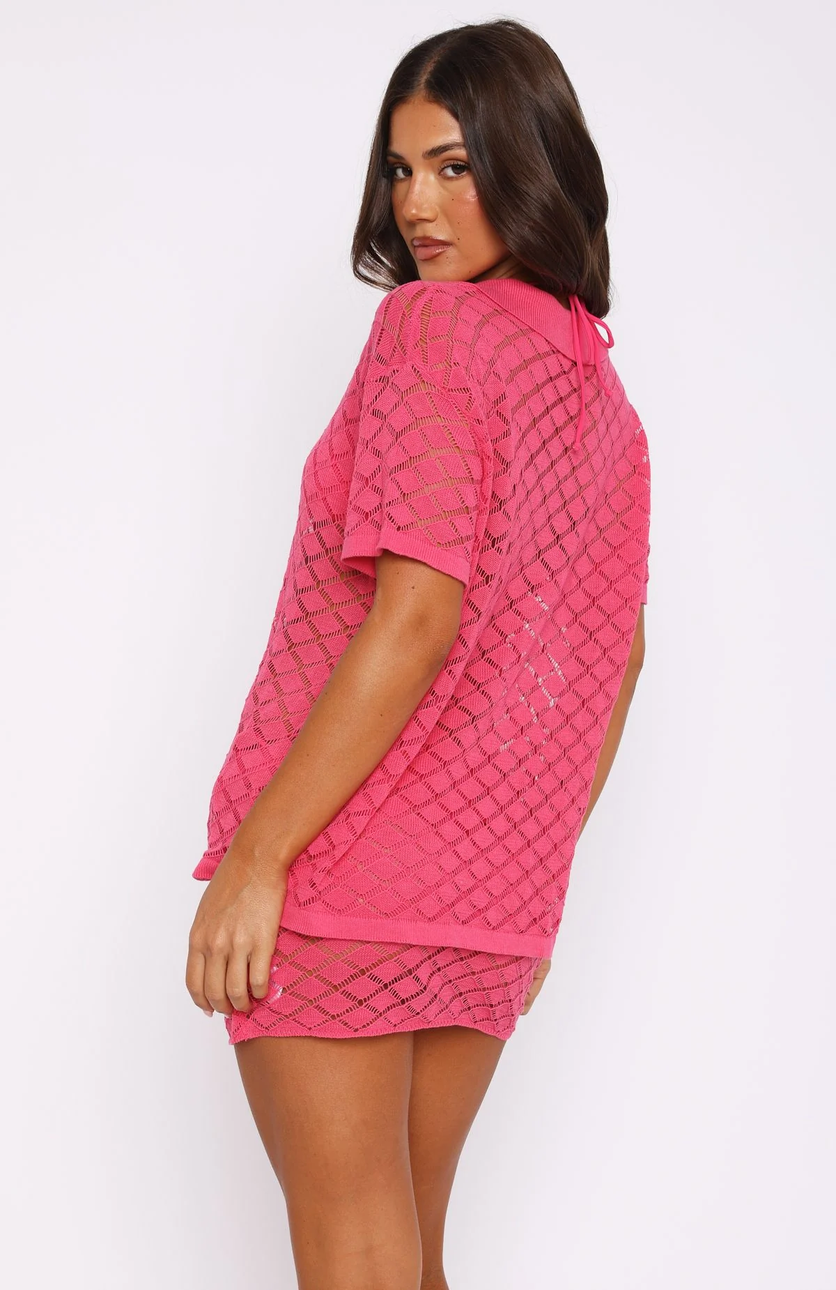 All For Me Knit Shirt Candy Pink - Image 4