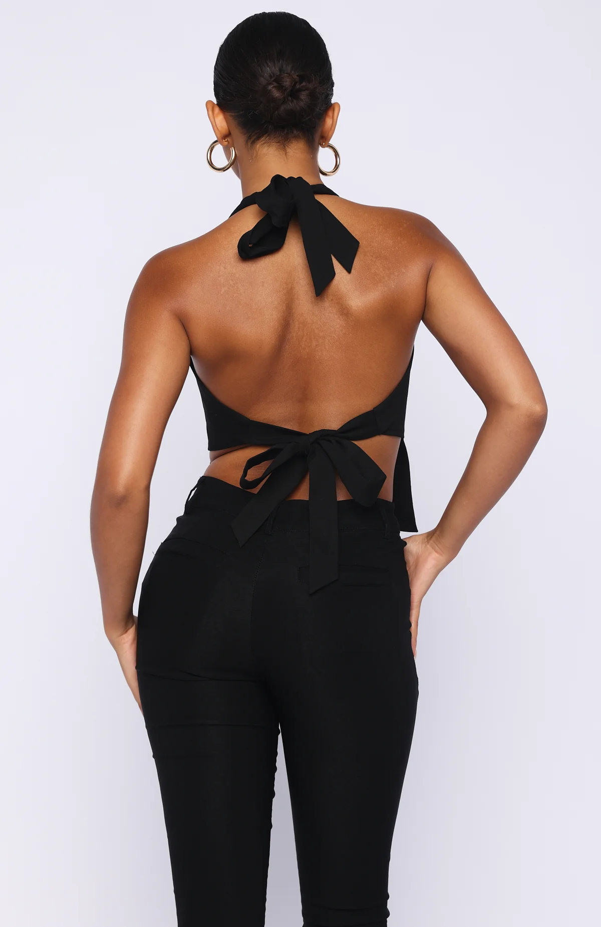 All I Needed Halter Top Black - Image 2