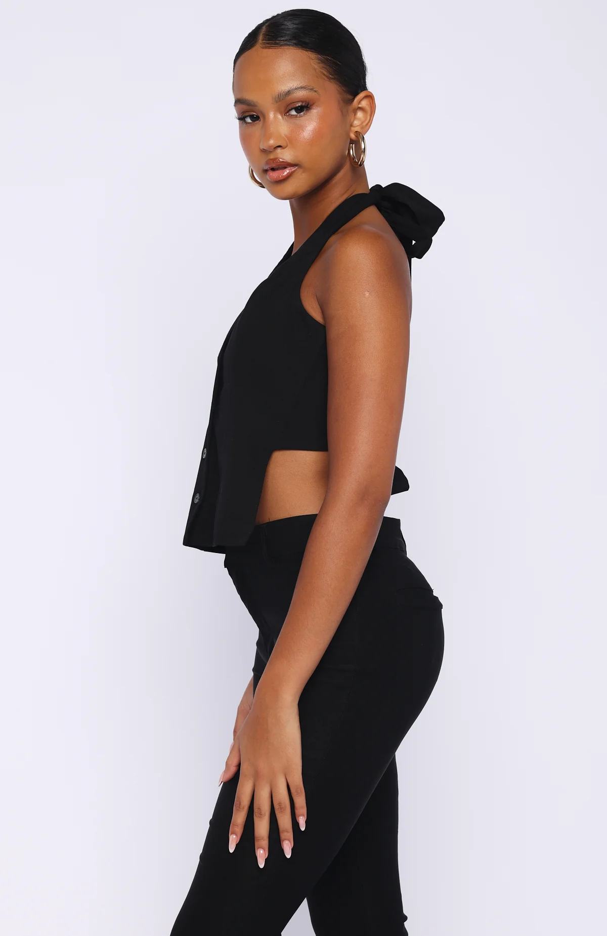 All I Needed Halter Top Black - Image 4