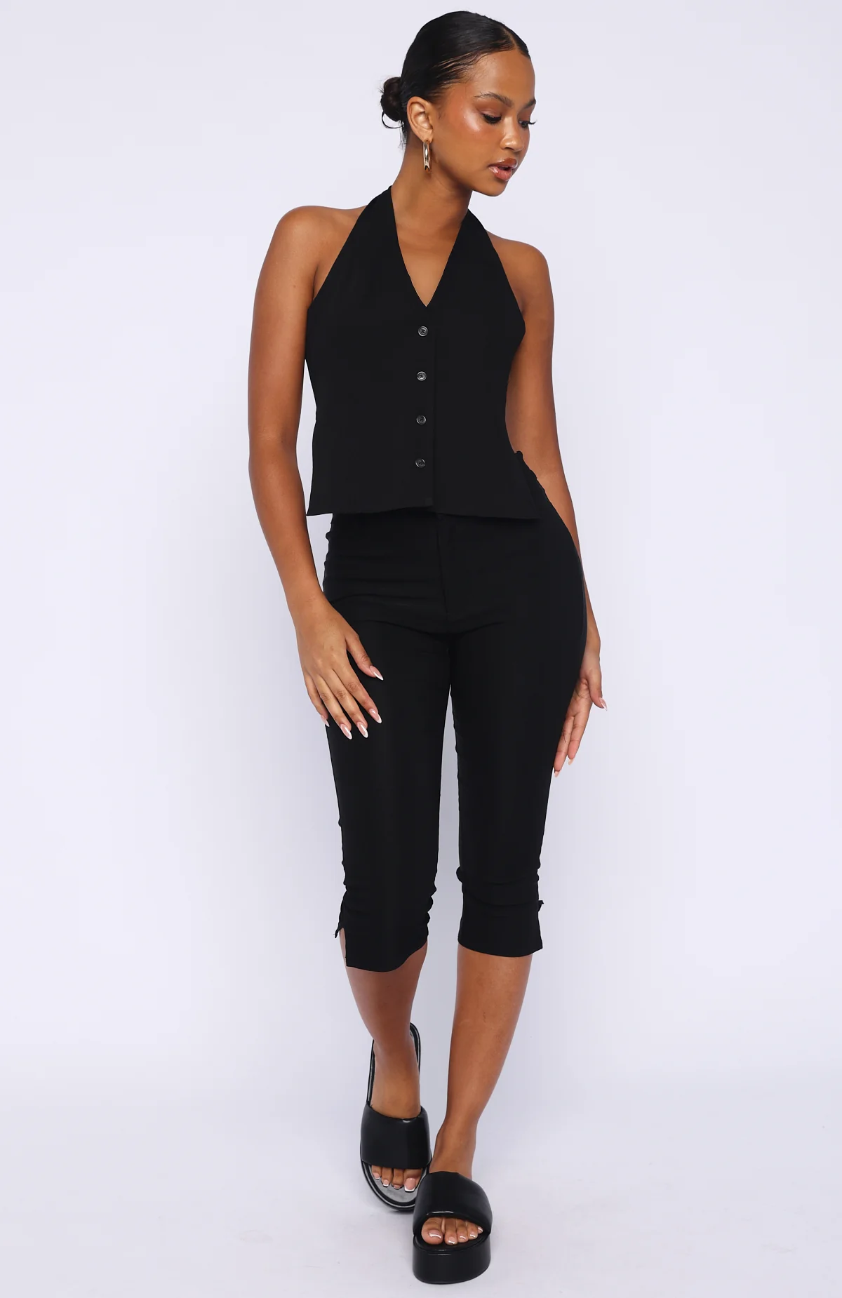 All I Needed Halter Top Black - Image 5