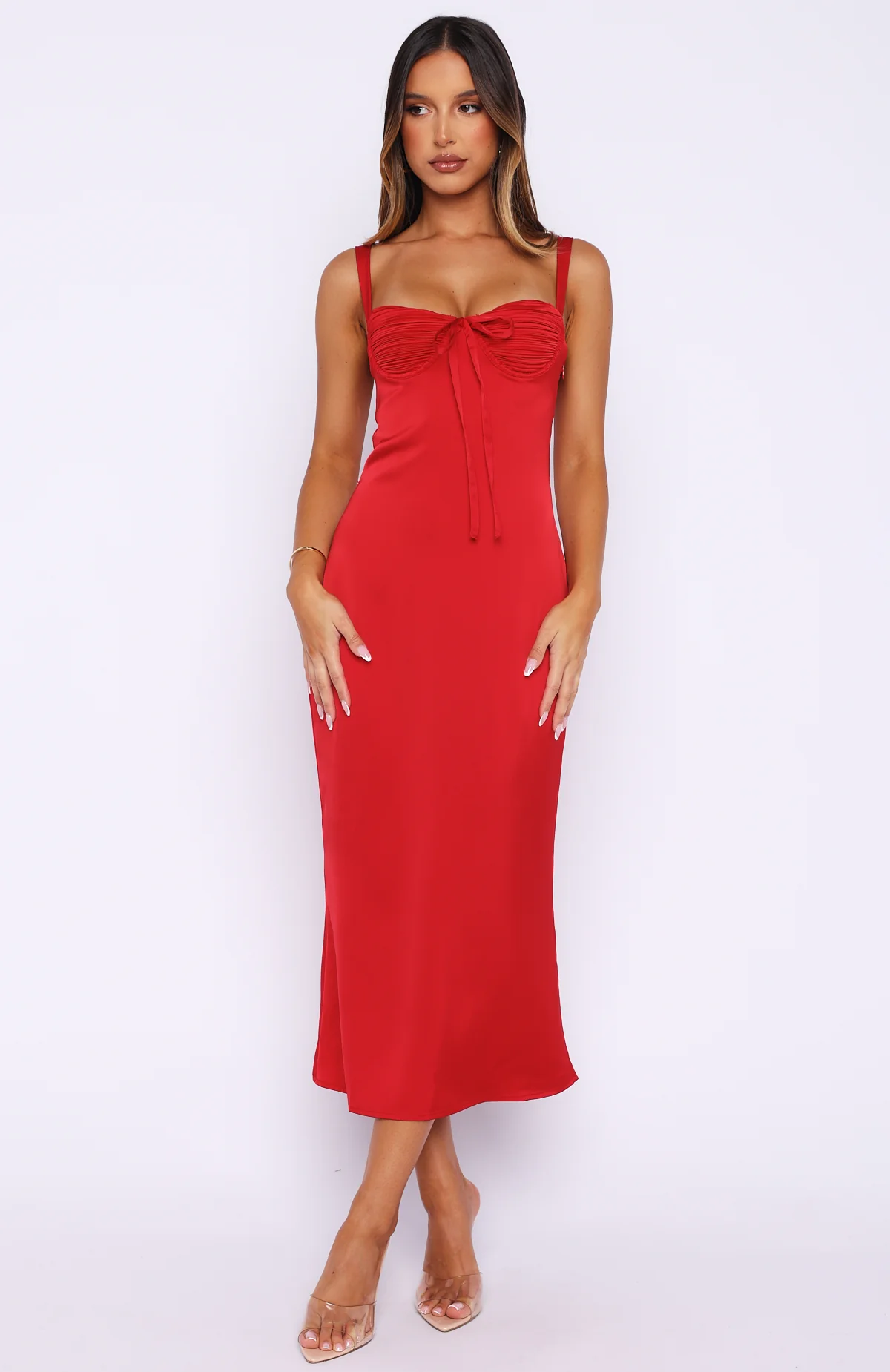All Yours Midi Dress Red - Image 2