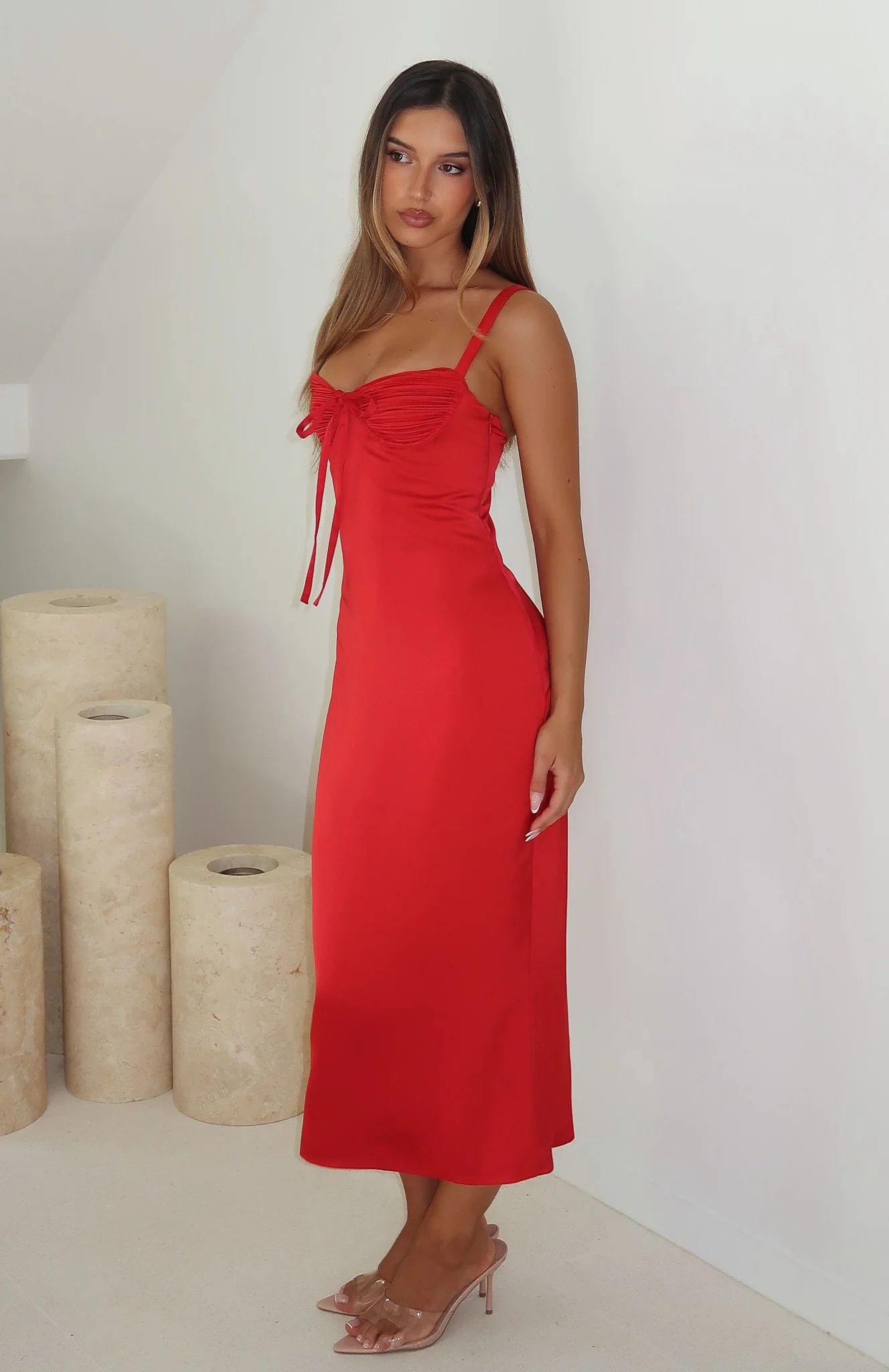 All Yours Midi Dress Red - Image 5