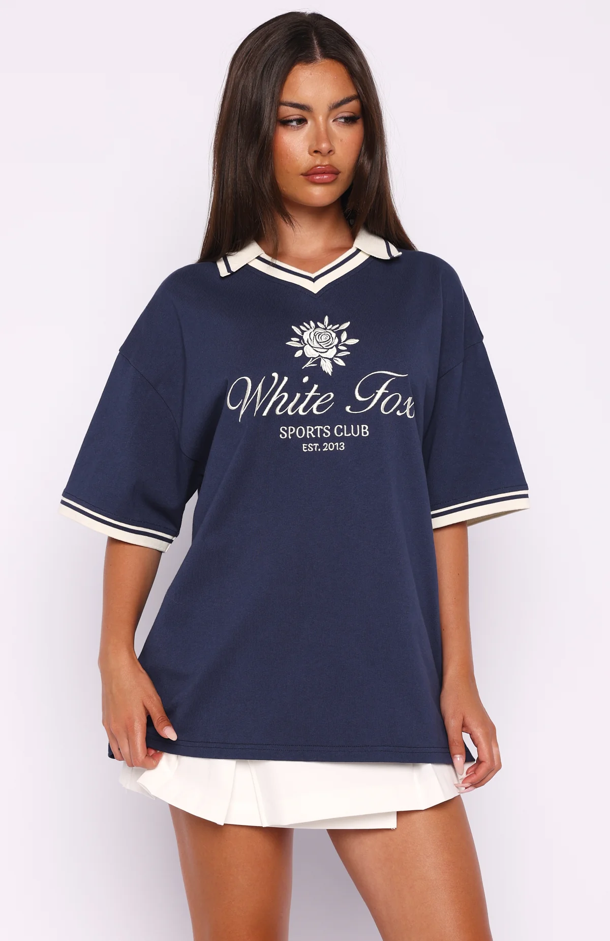 Along The Way Oversized Jersey Navy - Image 2
