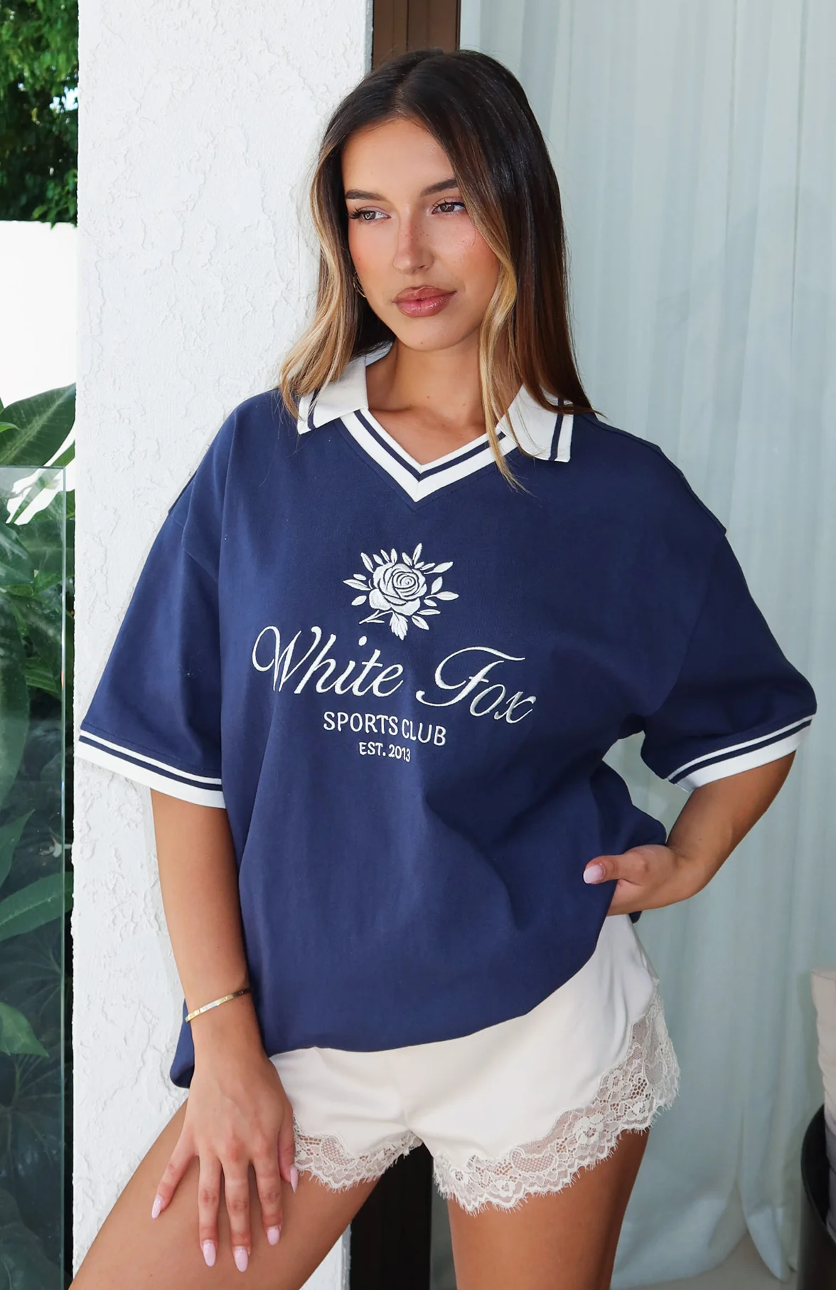 Along The Way Oversized Jersey Navy - Image 5