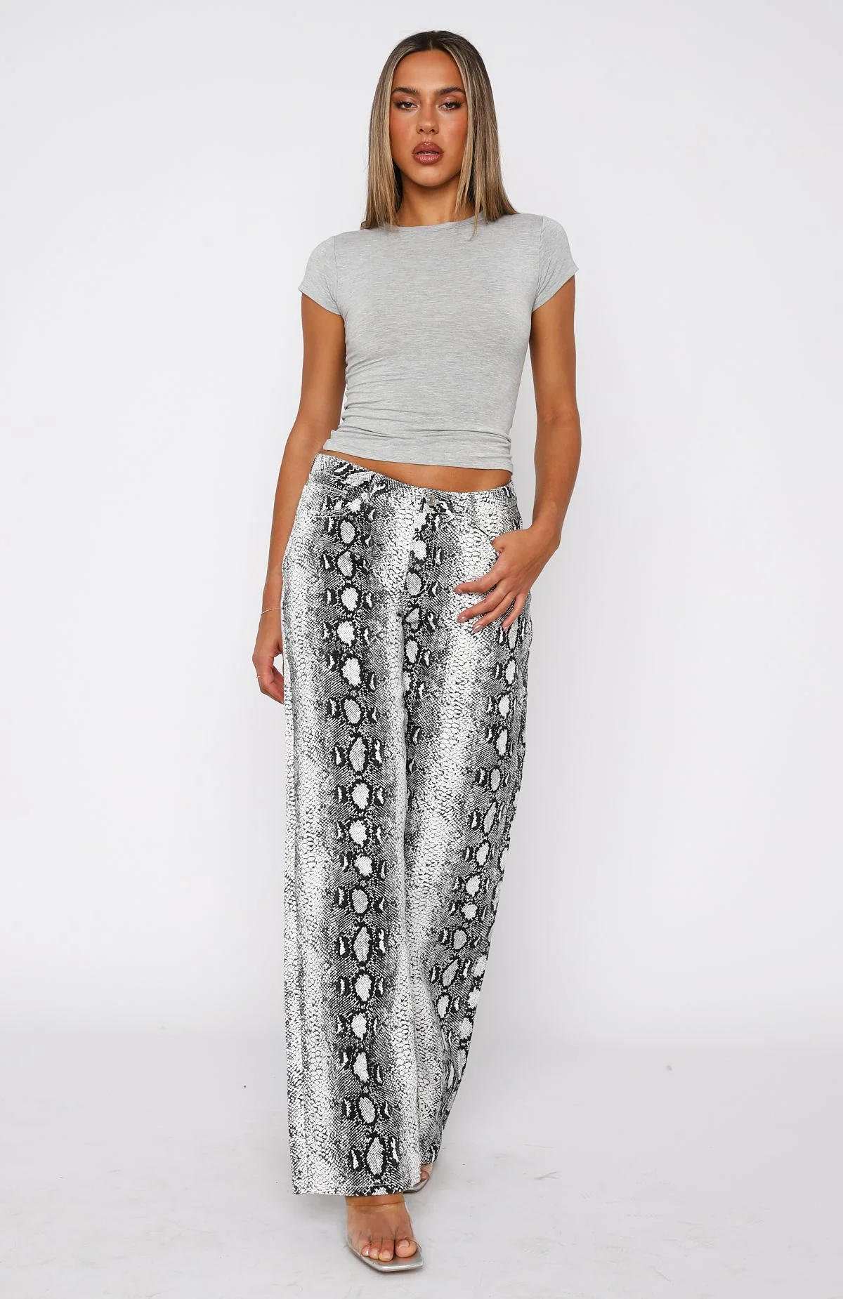 Alora Low Rise Wide Leg Jeans Snake - Image 2