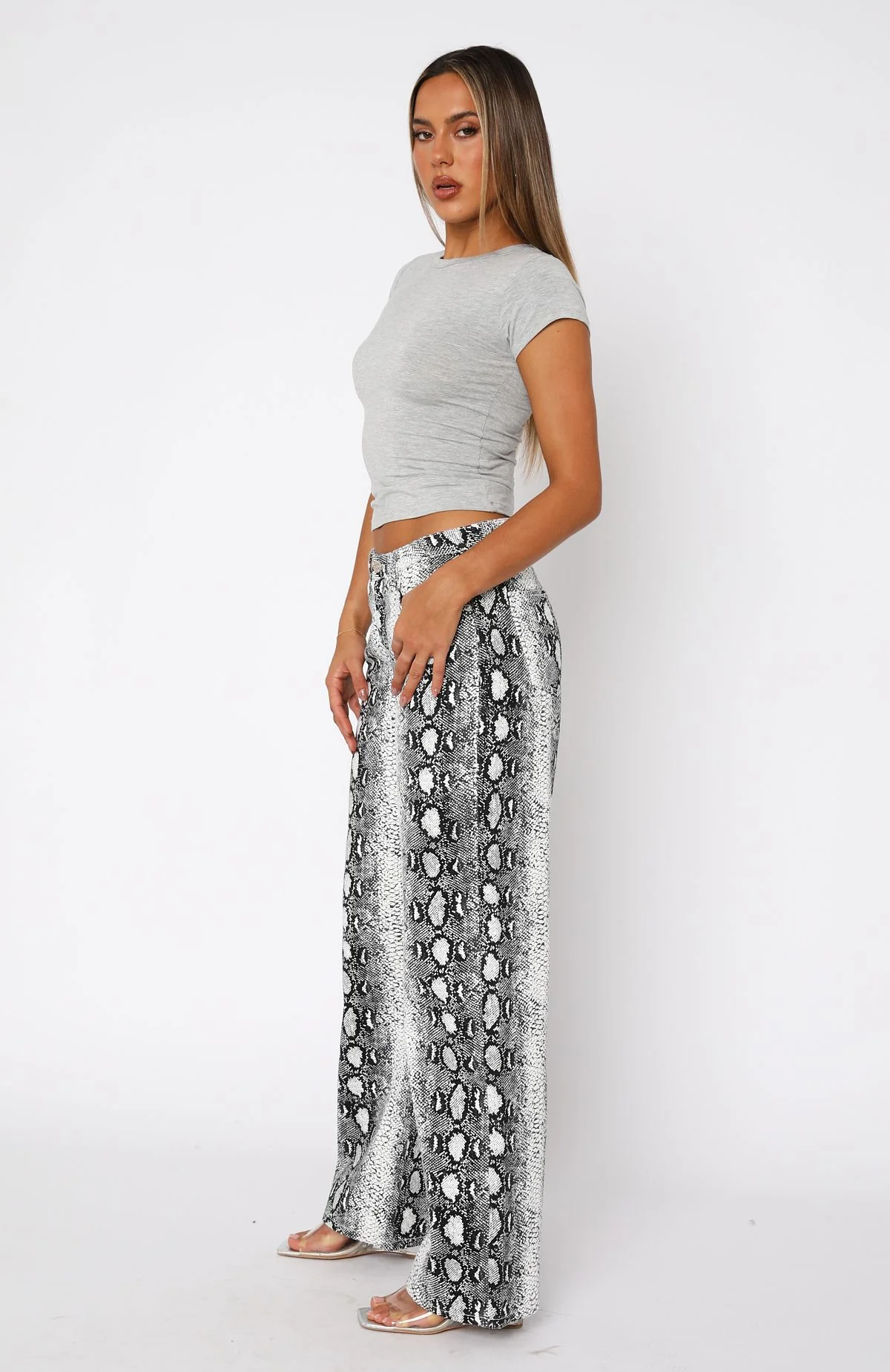 Alora Low Rise Wide Leg Jeans Snake - Image 3