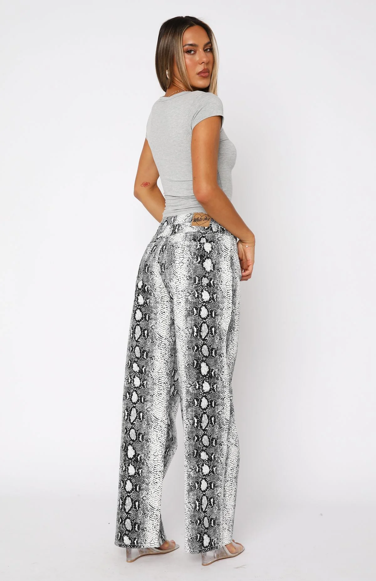 Alora Low Rise Wide Leg Jeans Snake - Image 4
