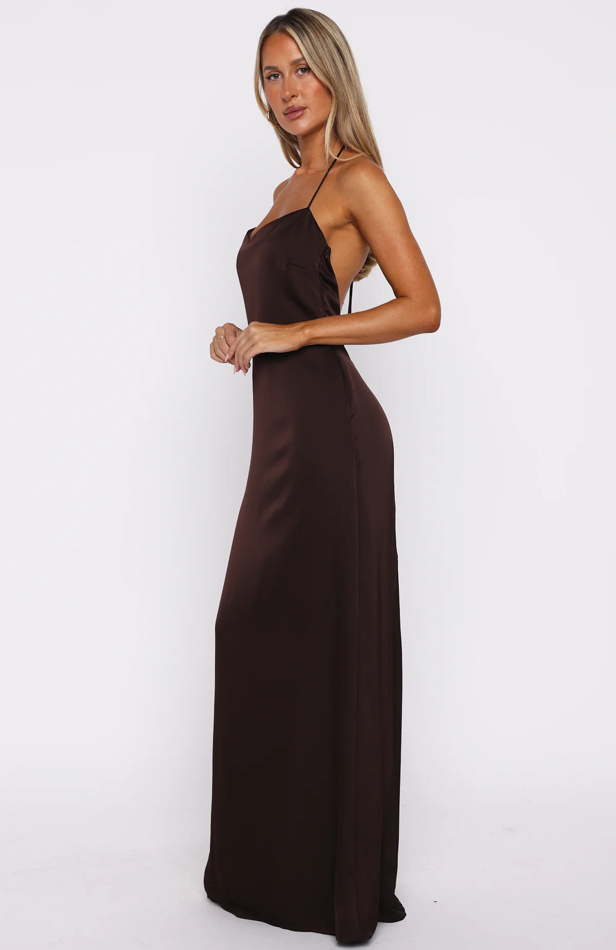Amore Maxi Dress Dark Chocolate - Image 3