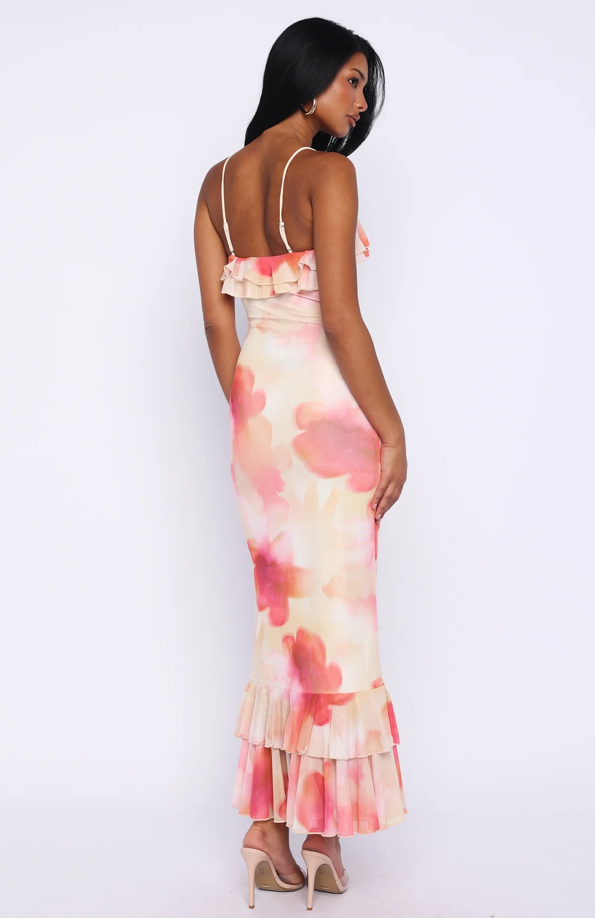 Amped Up Midi Dress Honeydew Floral - Image 4