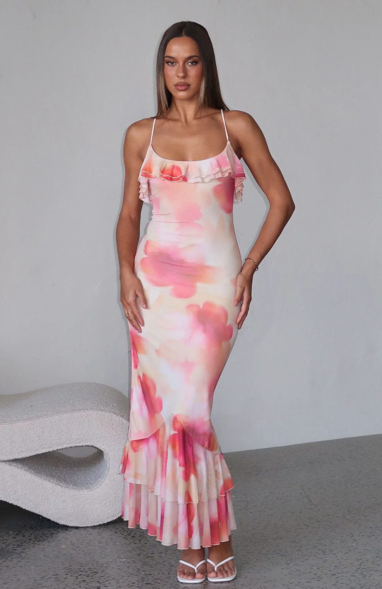 Amped Up Midi Dress Honeydew Floral - Image 5