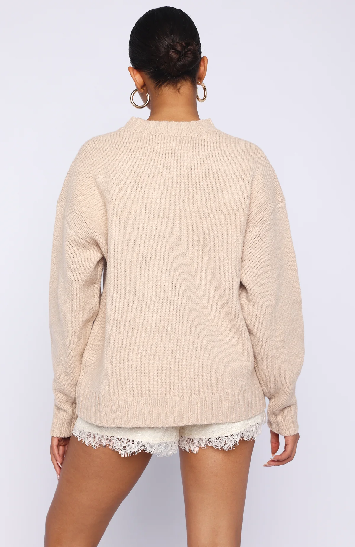 Apres Ski With Me Knit Sweater Beige - Image 4