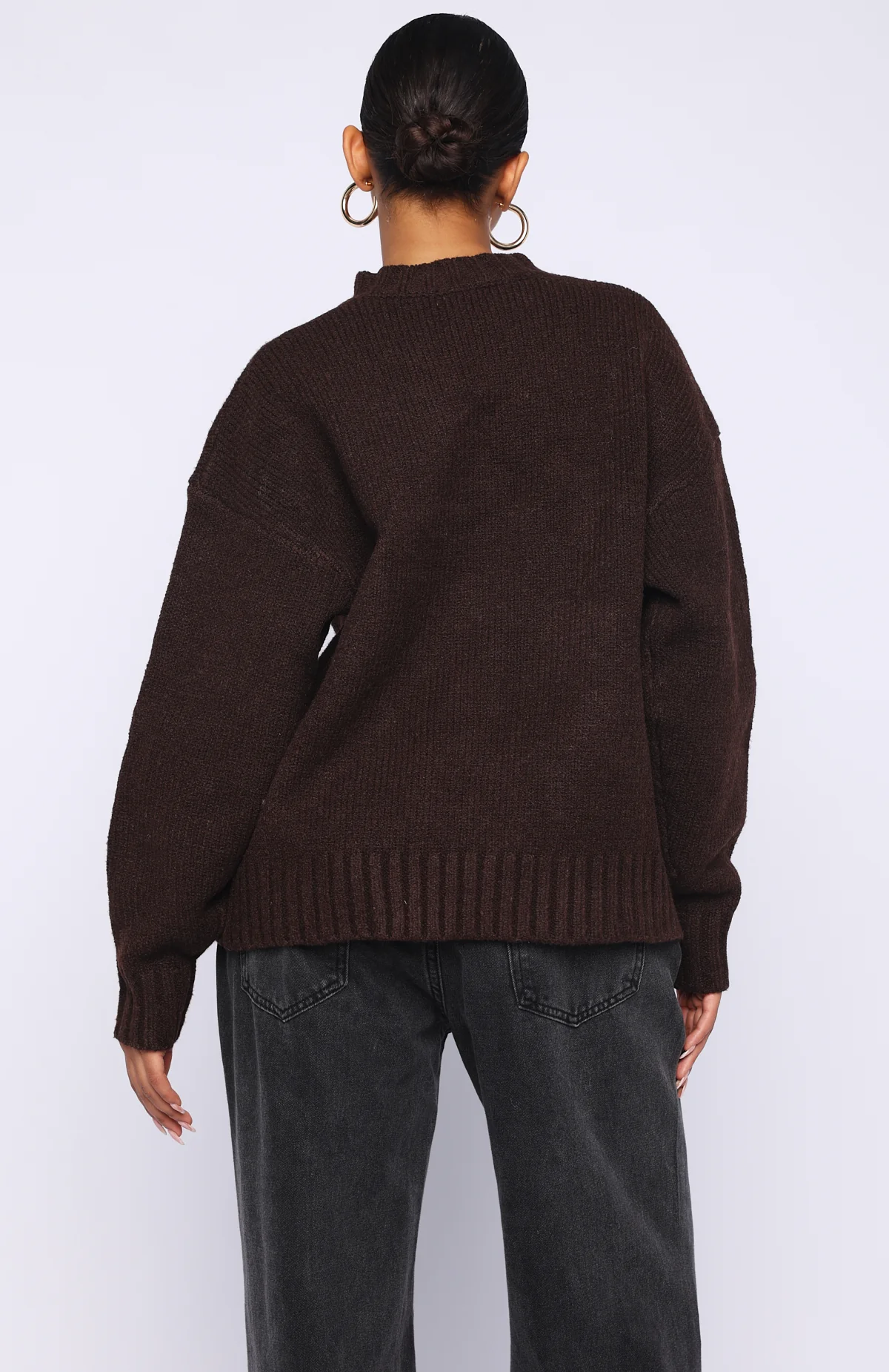 Apres Ski With Me Knit Sweater Chocolate - Image 4