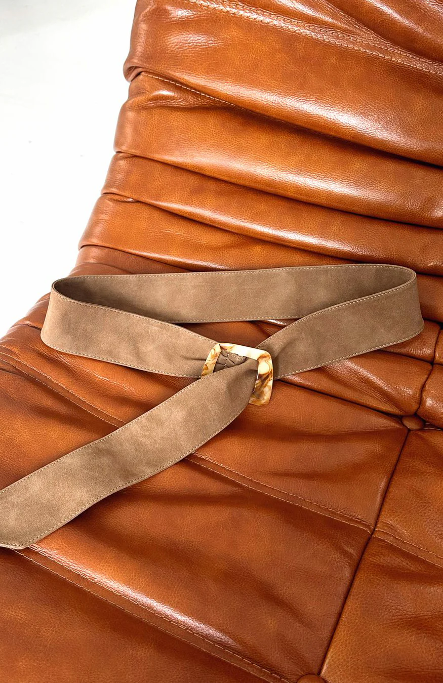 August Belt Tan Faux Suede - Image 2
