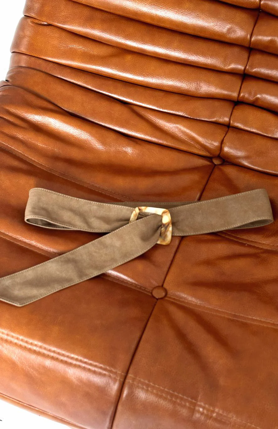 August Belt Tan Faux Suede - Image 3