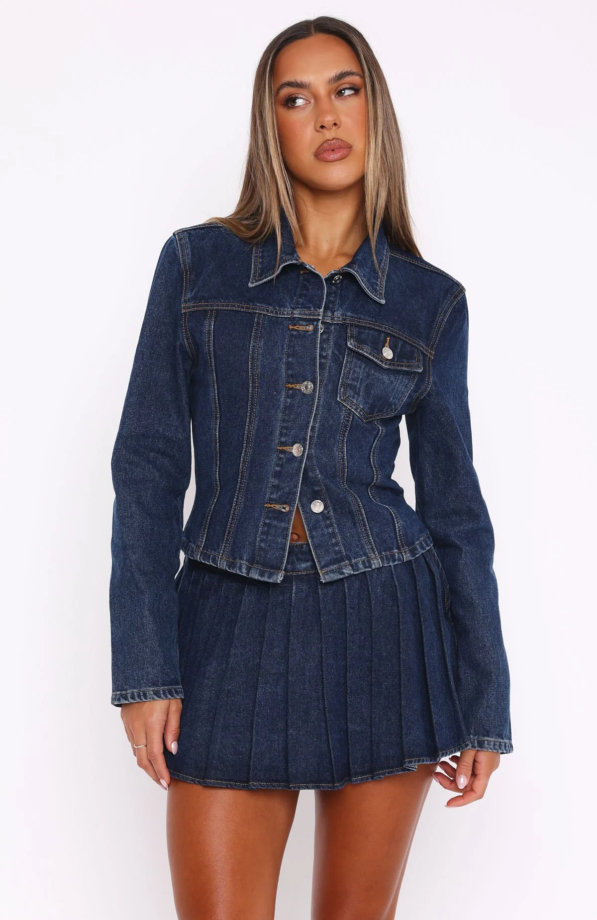 Ayla Denim Jacket Dark Blue - Image 2