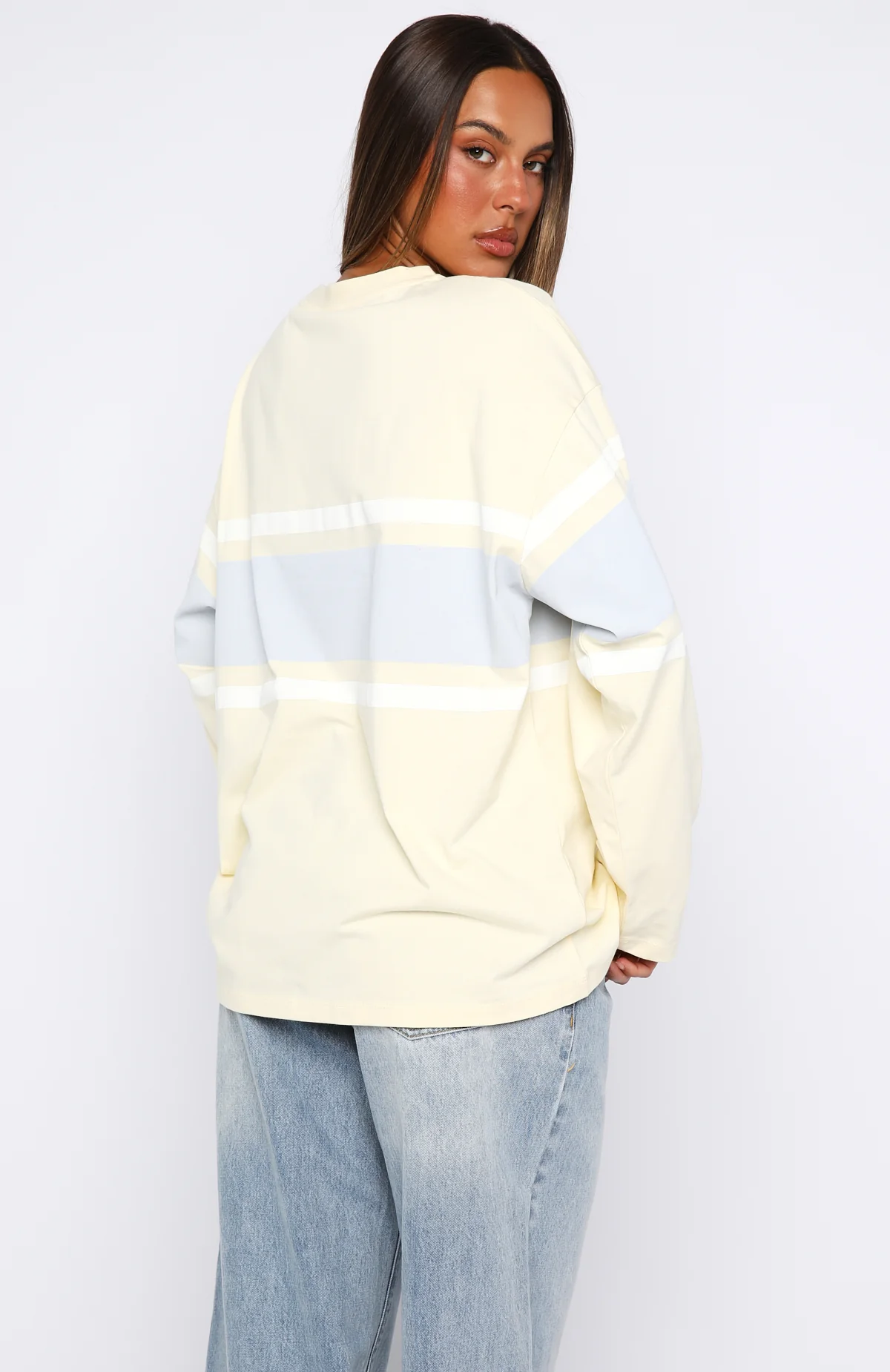 Bad Timing Oversized Long Sleeve Tee Lemon - Image 4