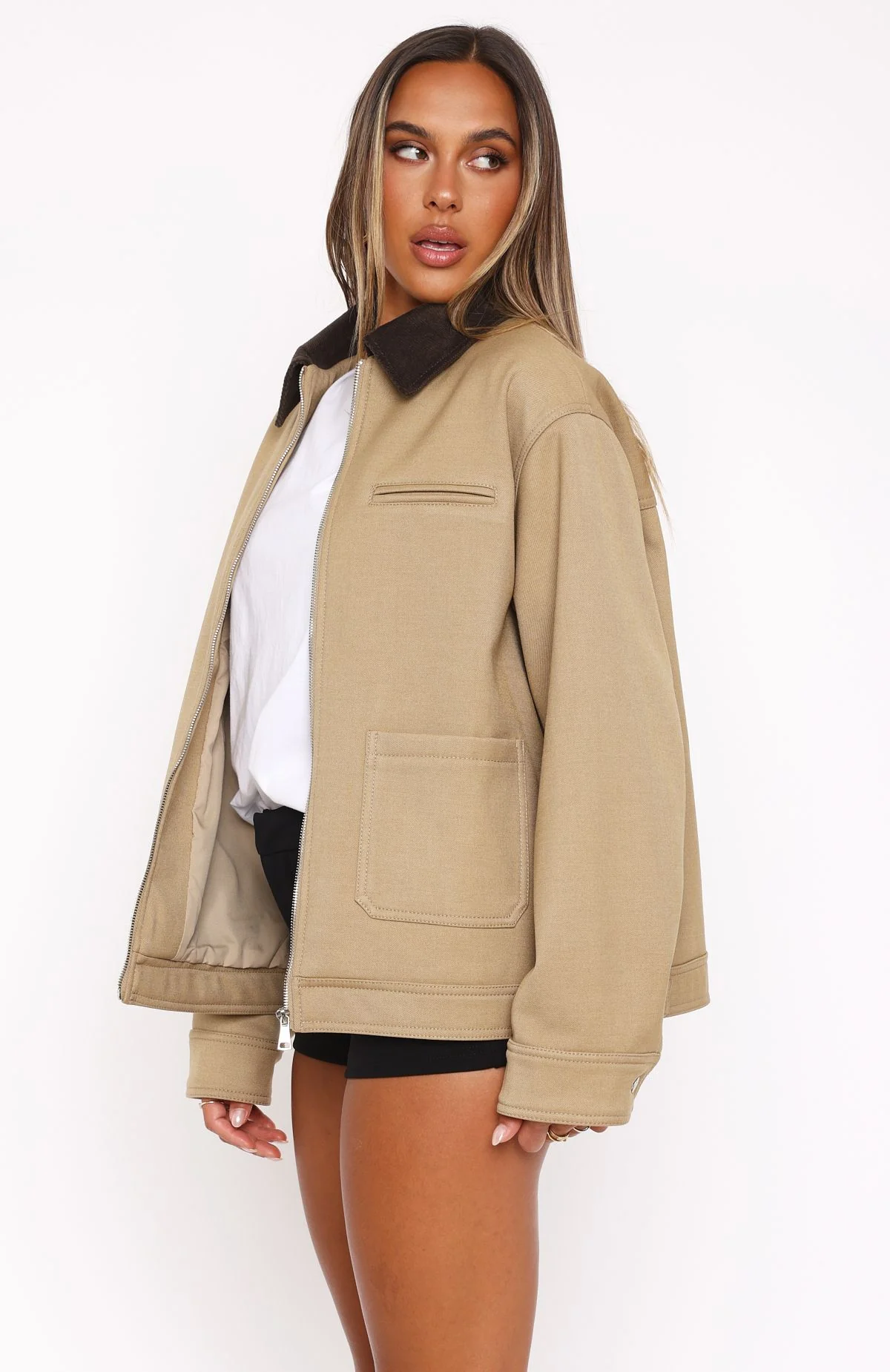 Baker Boy Jacket Tan - Image 3