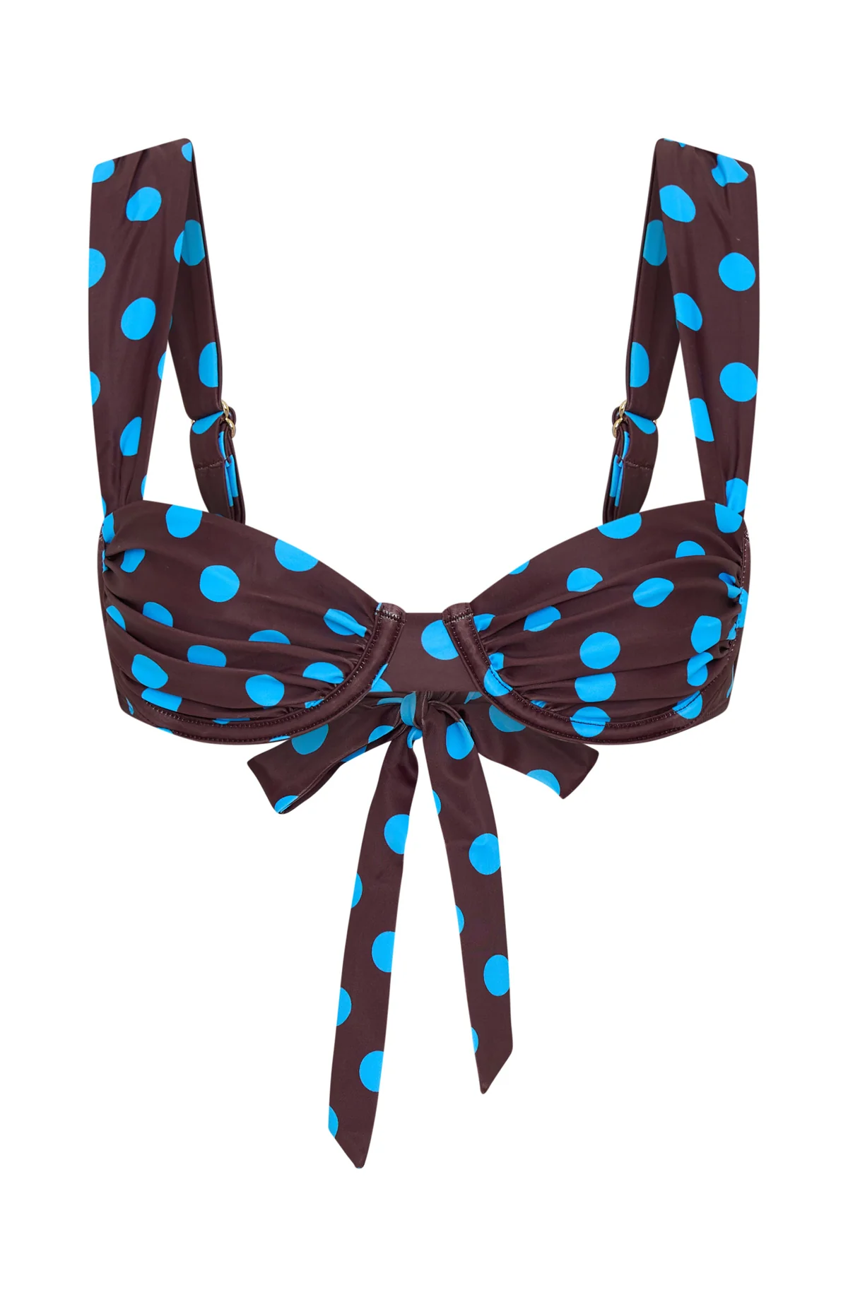 Balia Bikini Top Cocoa Blue Polka Dot - Image 8