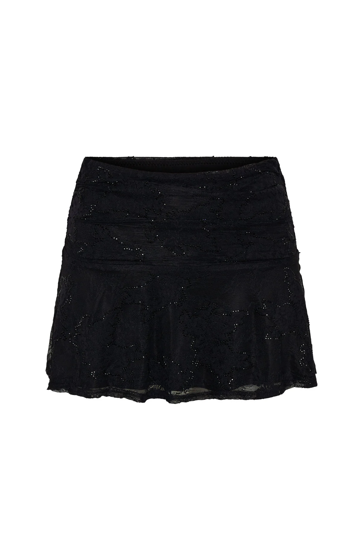 Be Our Guest Embellished Lace Mini Skirt Black - Image 7