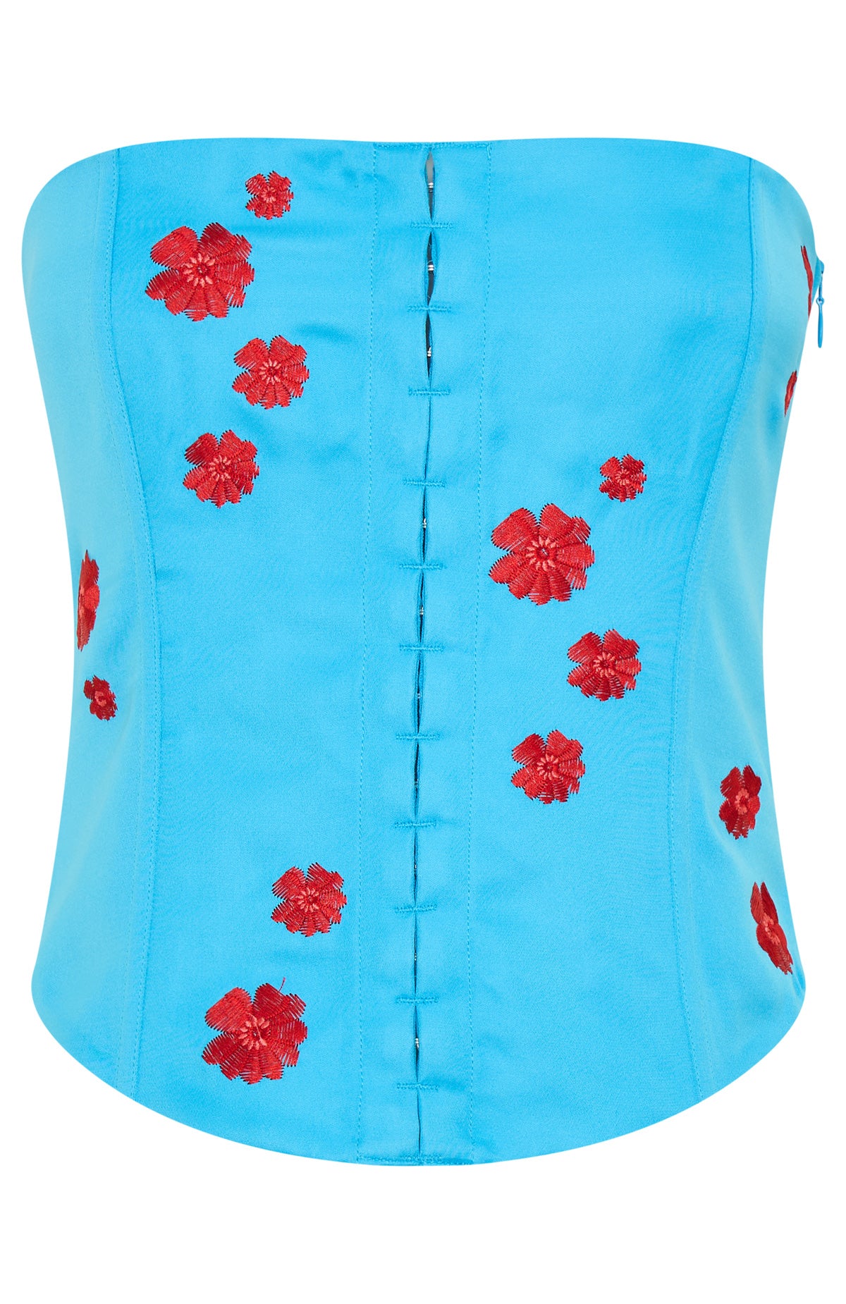 Beyond Me Strapless Embroidered Bustier Blue - Image 8