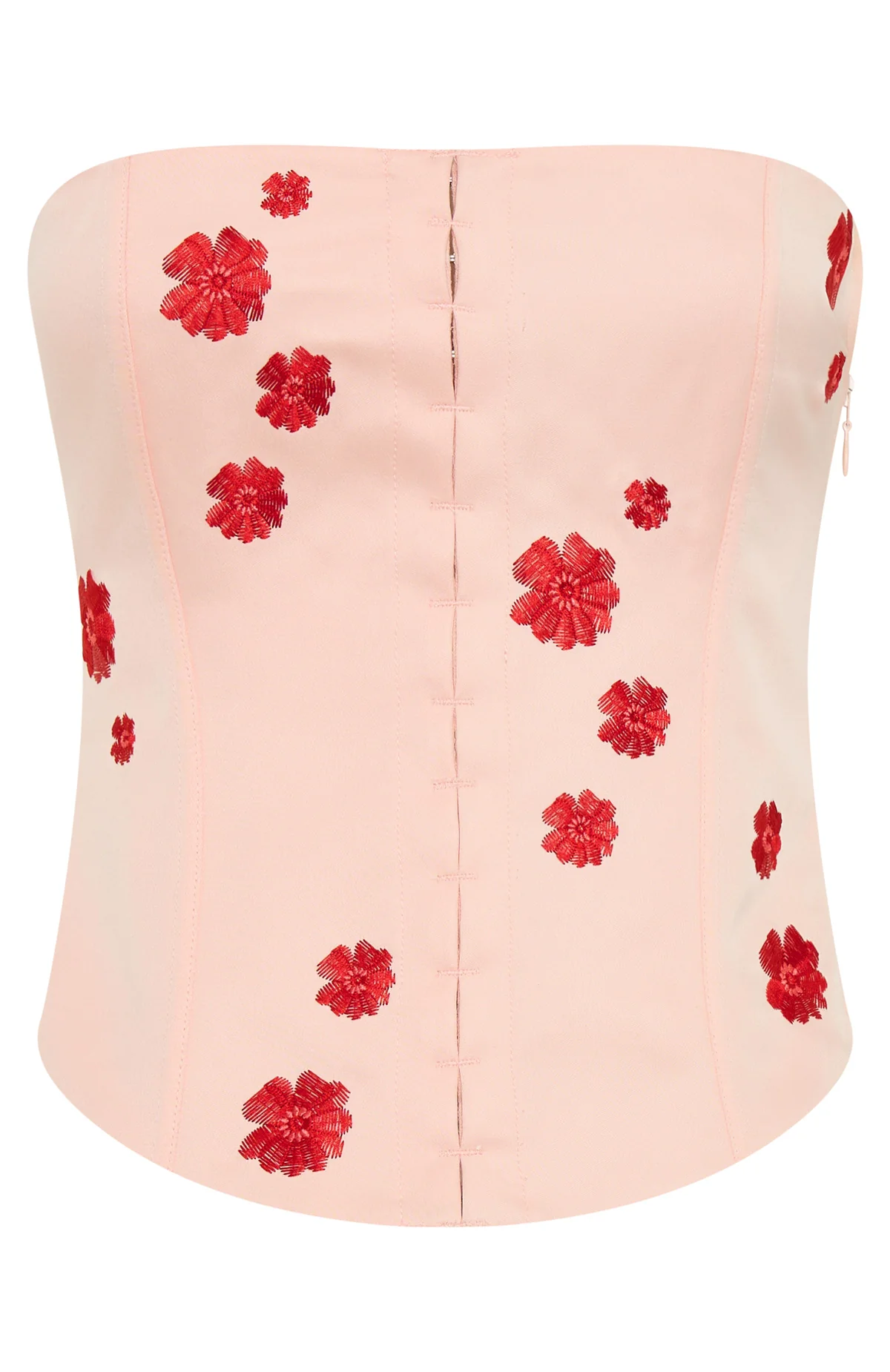 Beyond Me Strapless Embroidered Bustier Pink - Image 5