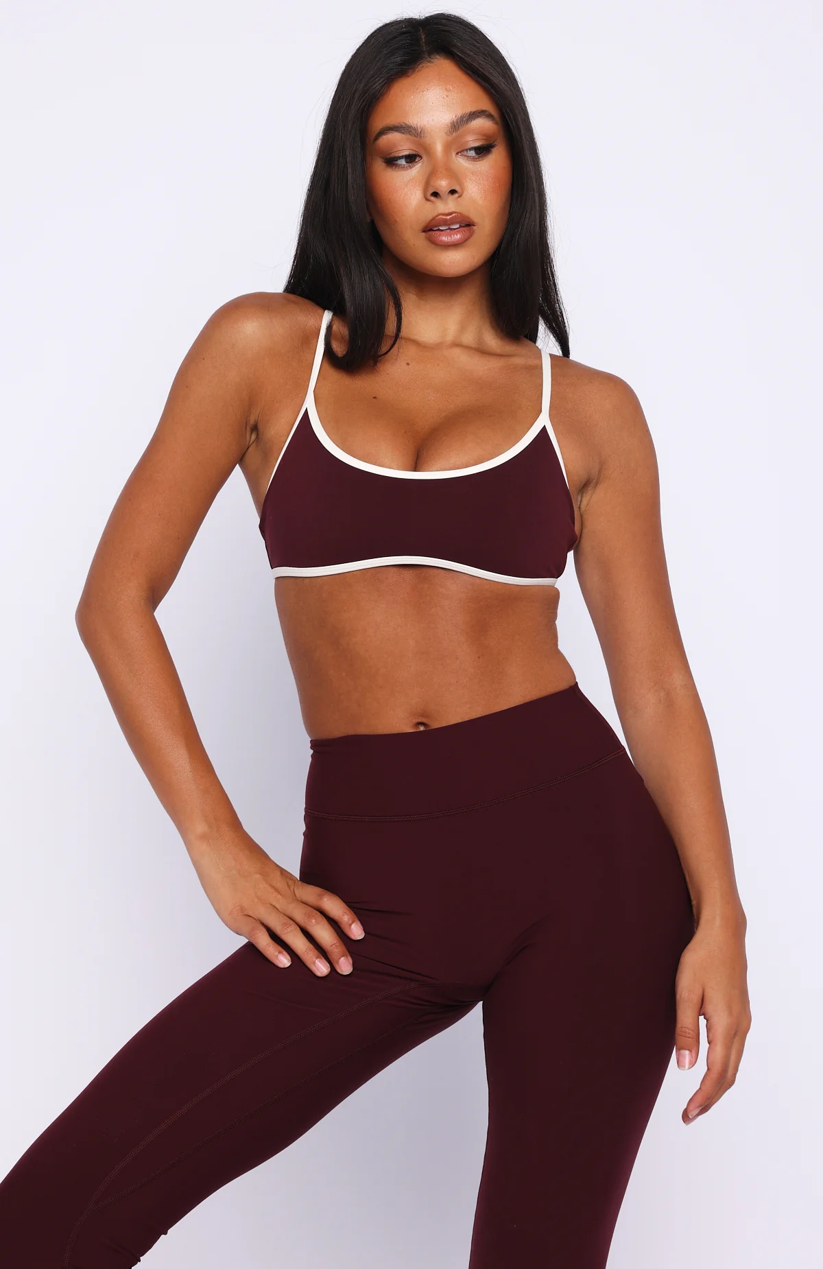 Blitz Sports Bra Merlot/Cream - Image 3
