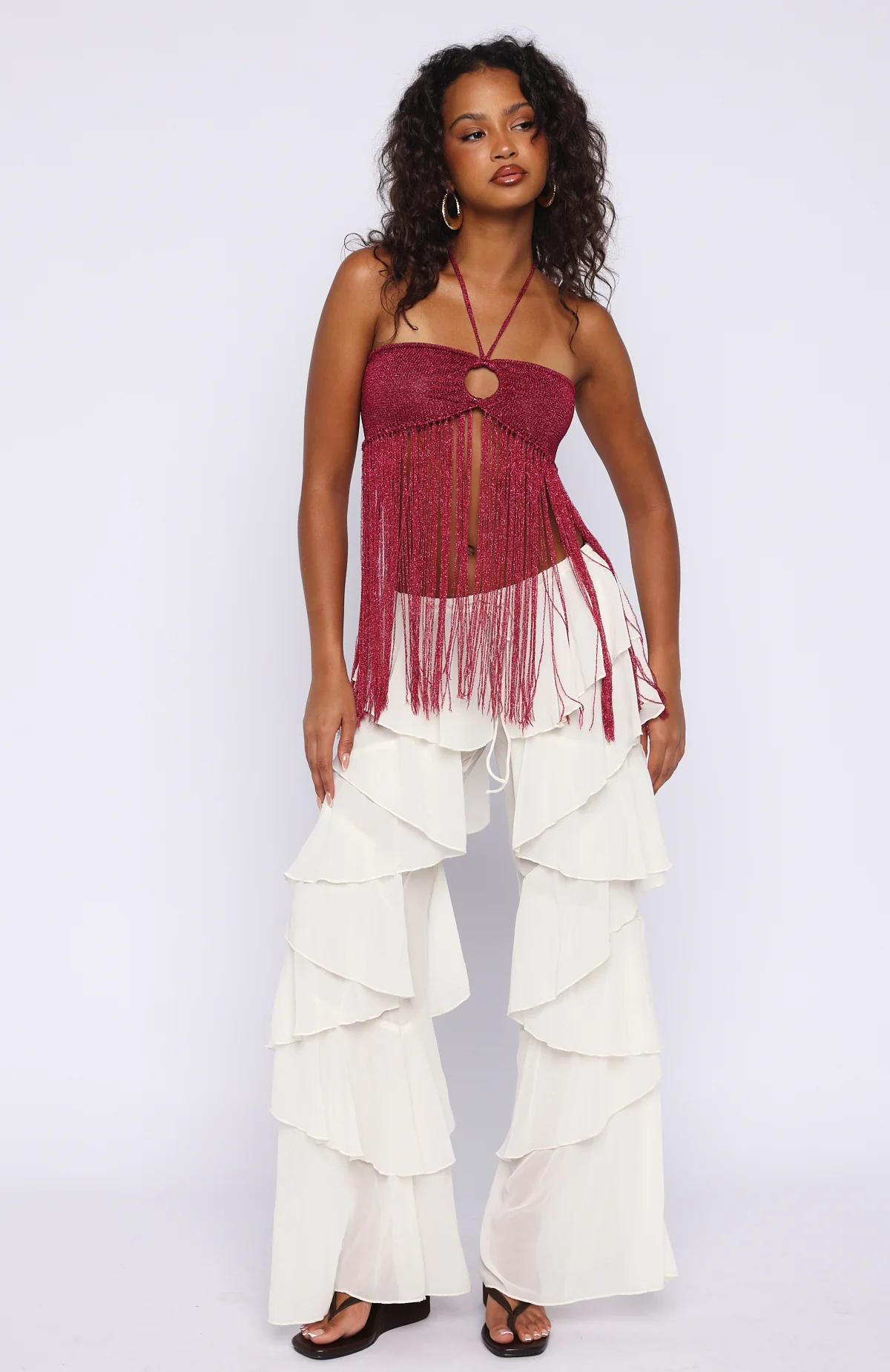 Boho Breeze Fringe Top Granita - Image 6