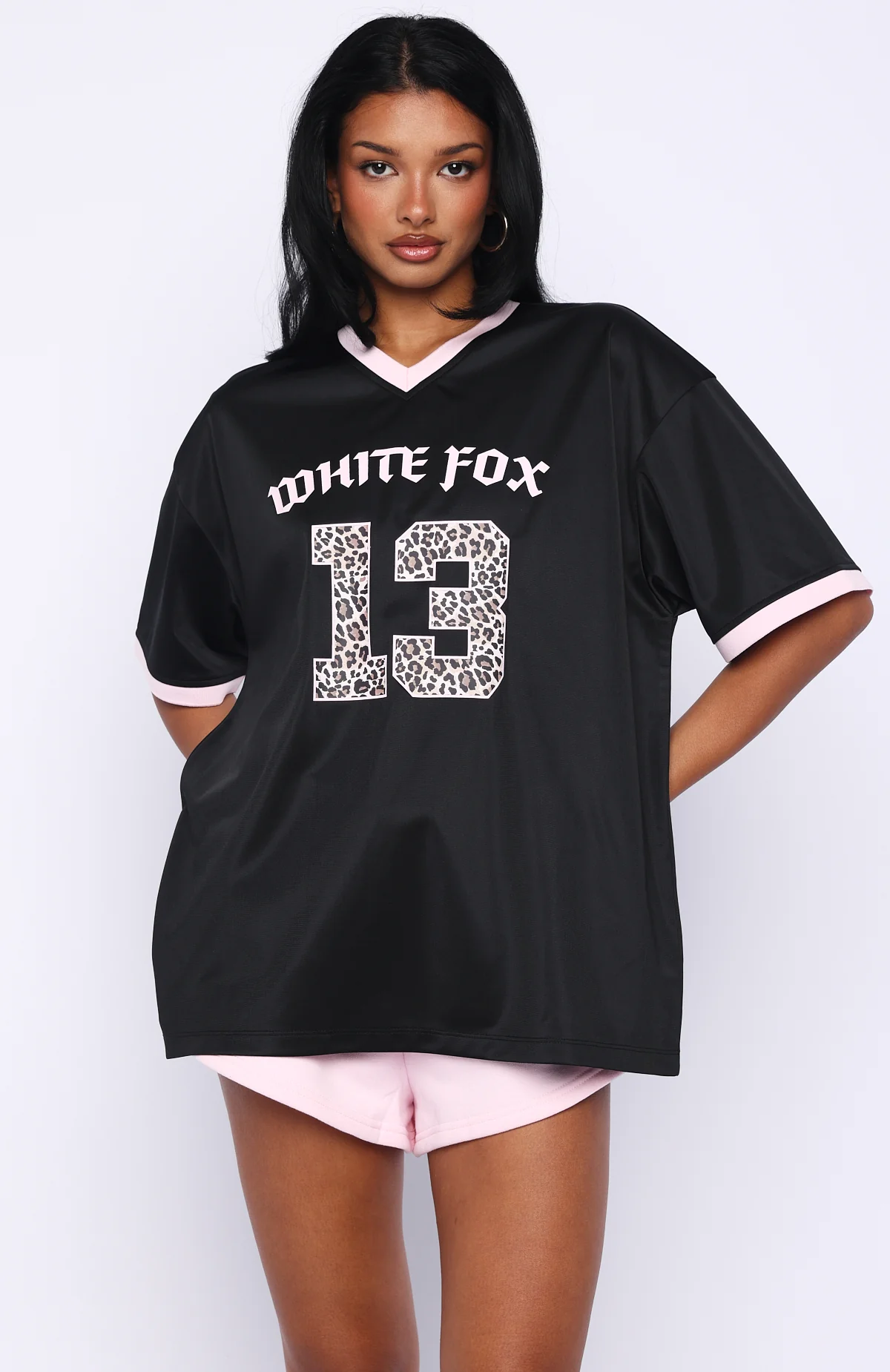 Boss Babe Vibes Oversized Jersey Black - Image 2