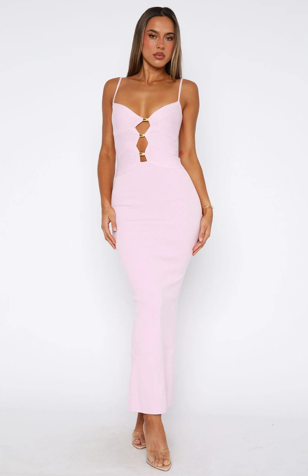 Break It Off Maxi Dress Baby Pink - Image 2