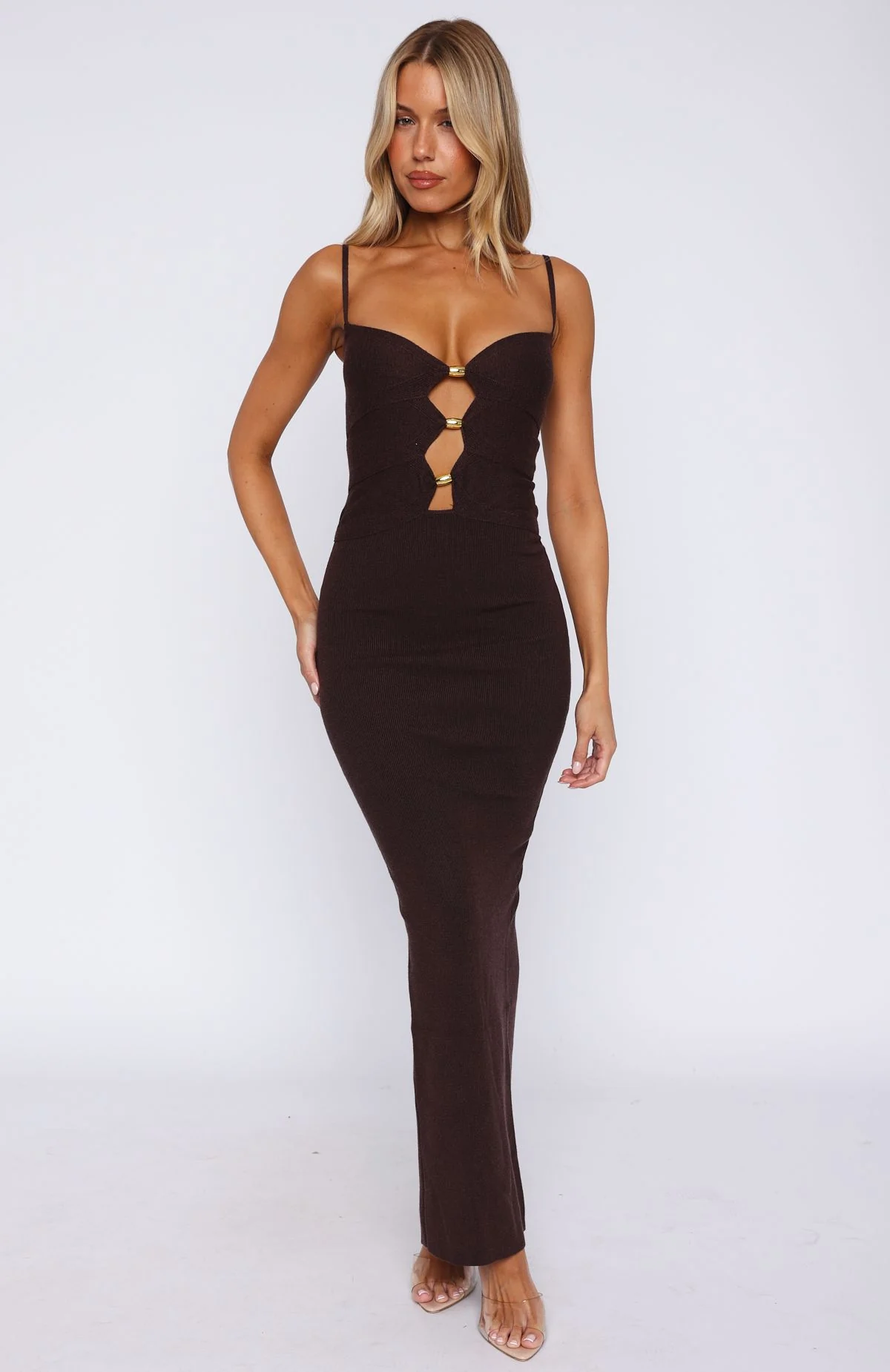 Break It Off Maxi Dress Espresso - Image 2