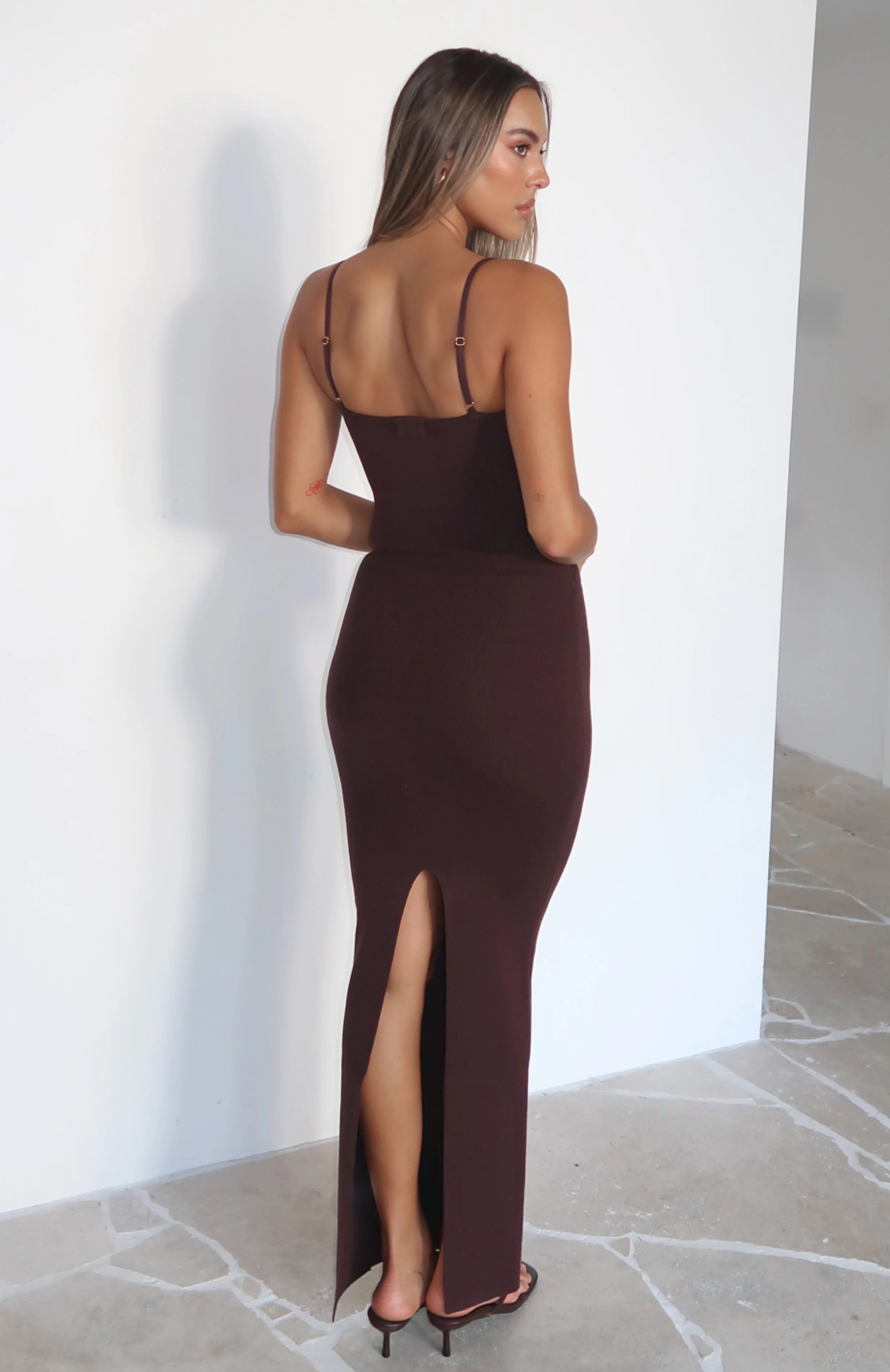 Break It Off Maxi Dress Espresso - Image 5
